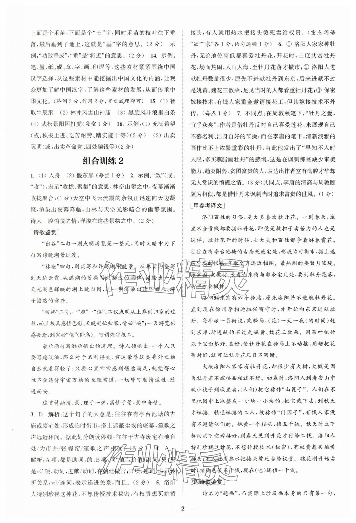 2024年通城學(xué)典初中語文閱讀組合訓(xùn)練中考版江蘇專版 第2頁