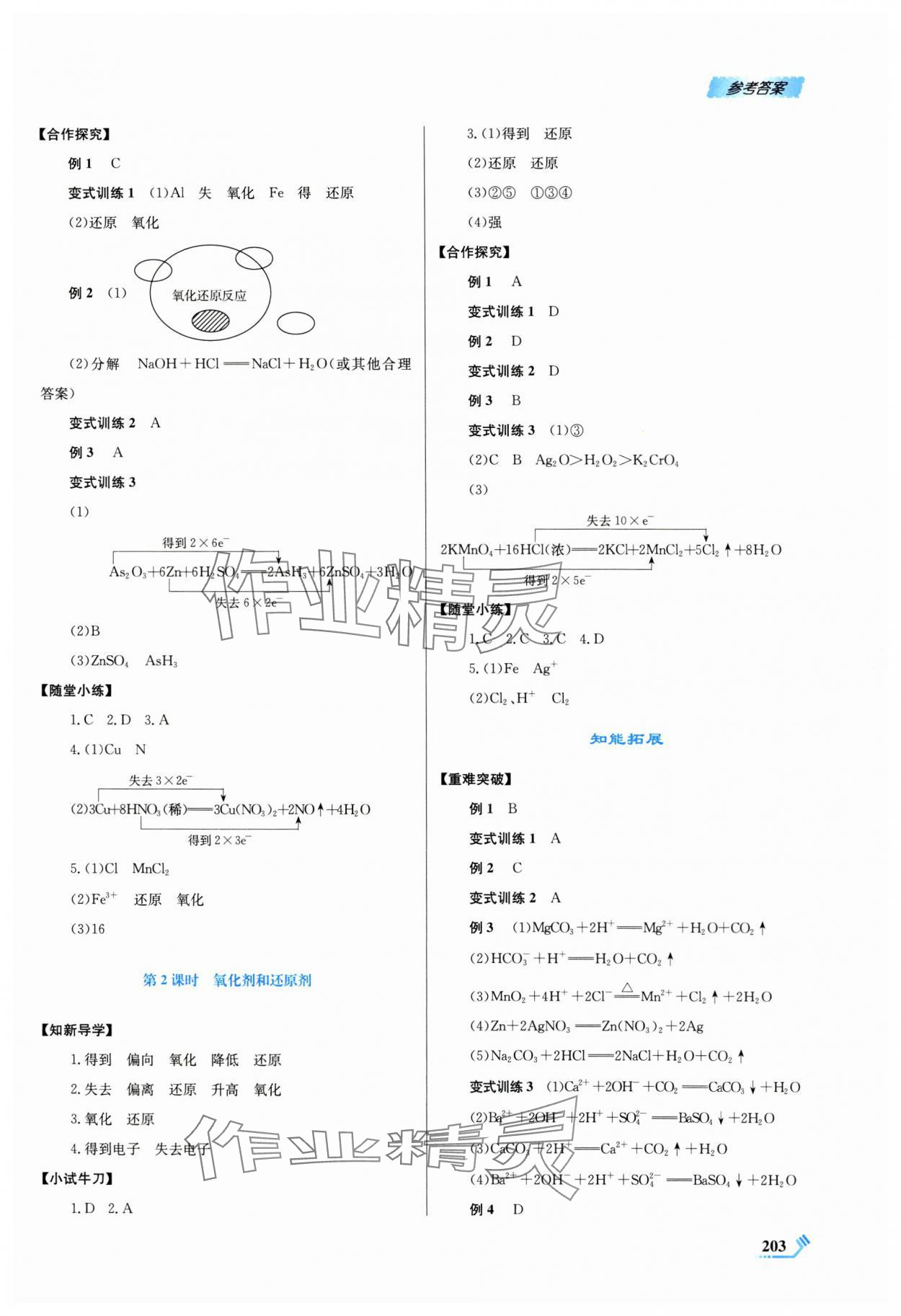 2024年課程標(biāo)準(zhǔn)同步導(dǎo)練高中化學(xué)必修第一冊(cè)人教版 第3頁