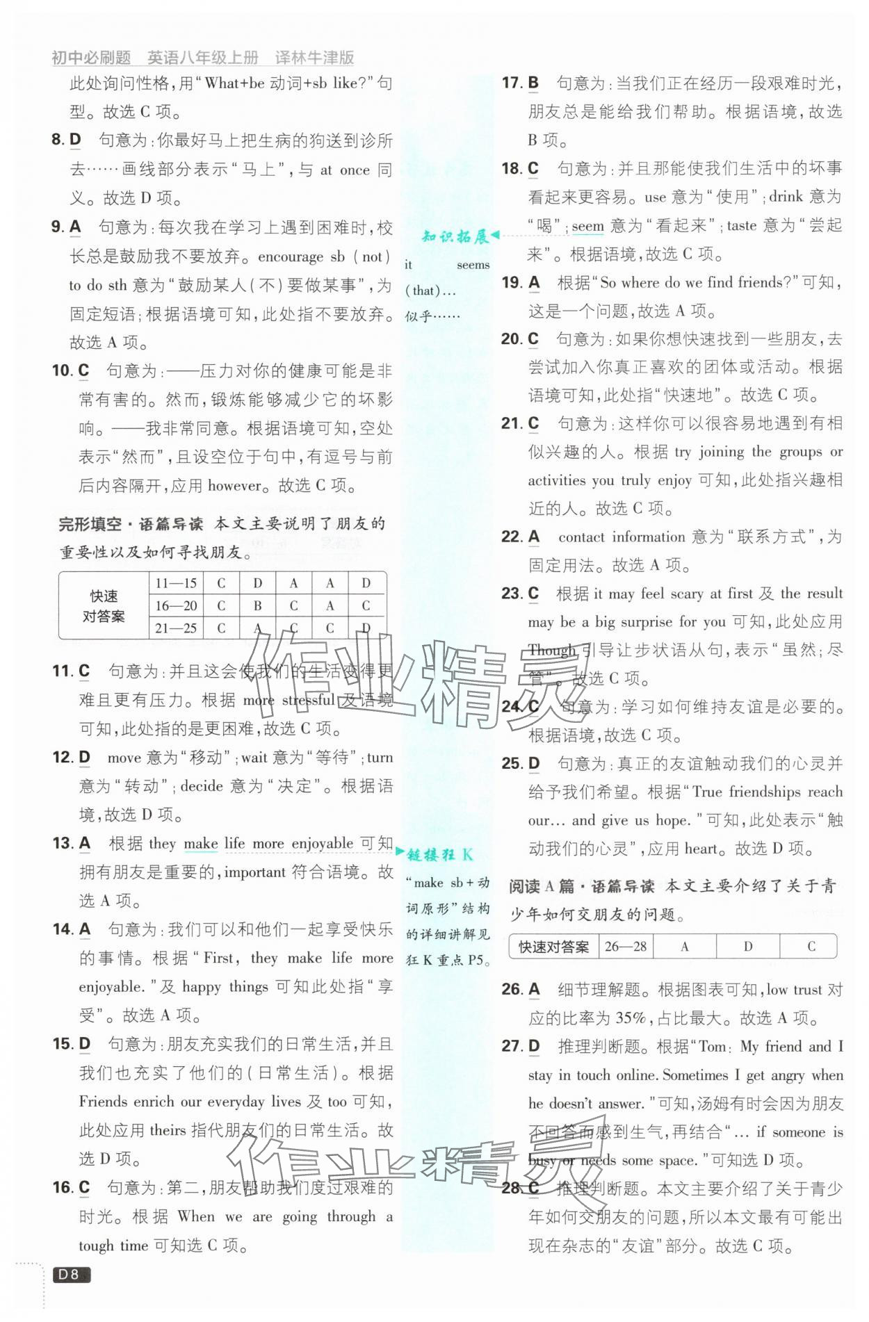 2025年初中必刷題八年級(jí)上冊(cè)英語(yǔ)譯林版 第8頁(yè)