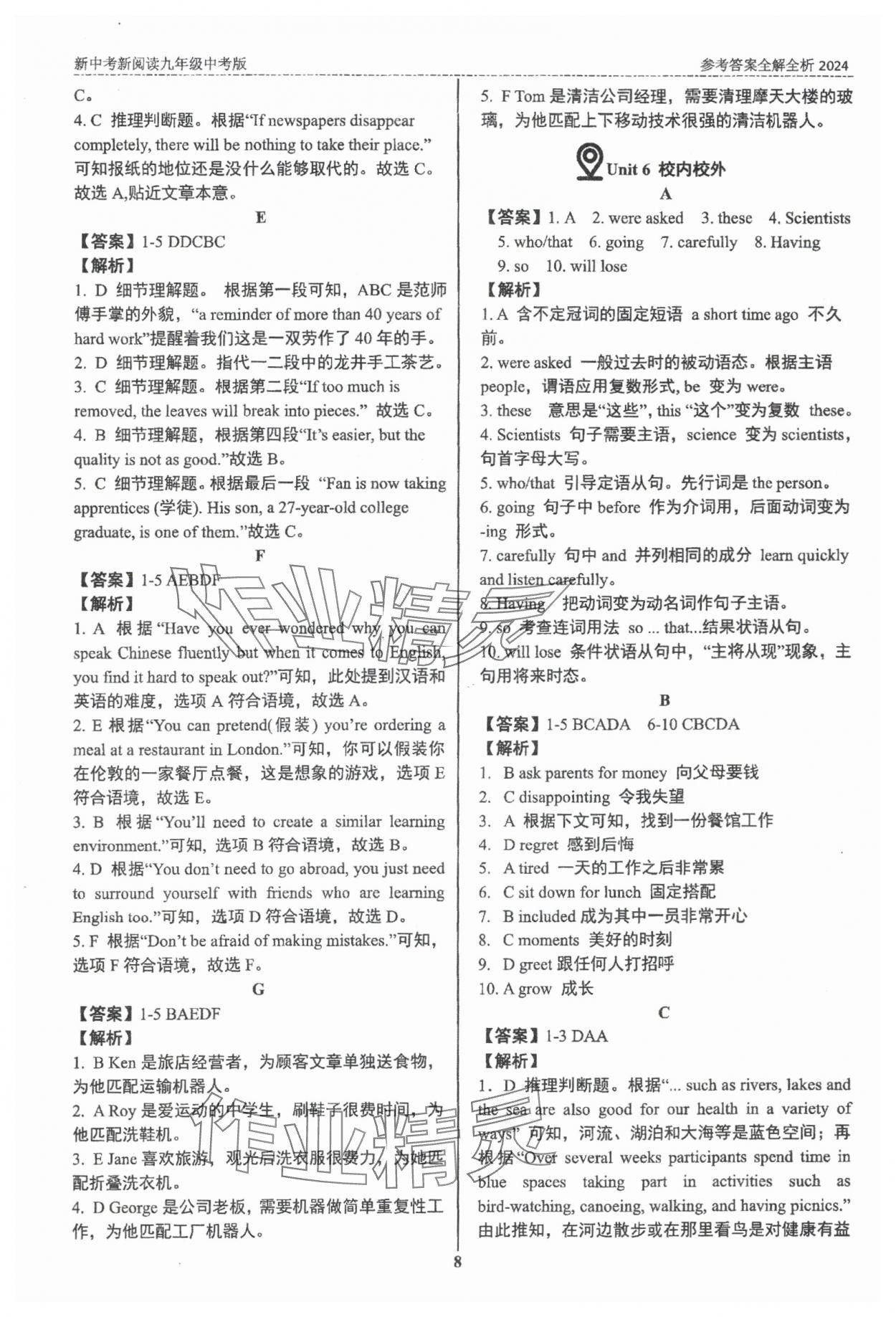 2024年新中考新阅读深圳专版&nbsp;第8页