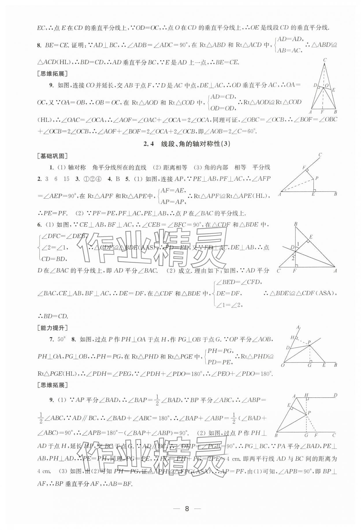 2024年創(chuàng)新課時作業(yè)八年級數(shù)學(xué)上冊蘇科版 第8頁