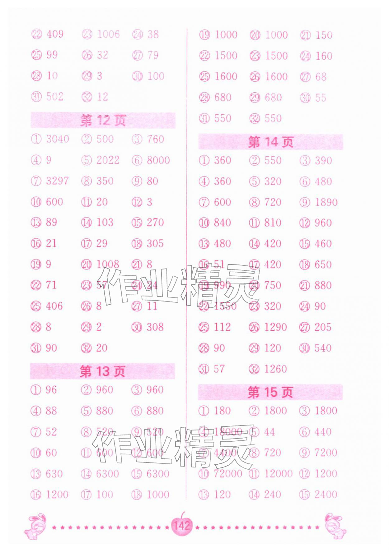 2026年口算题卡南京大学出版社四年级数学下册苏教版&nbsp;第4页