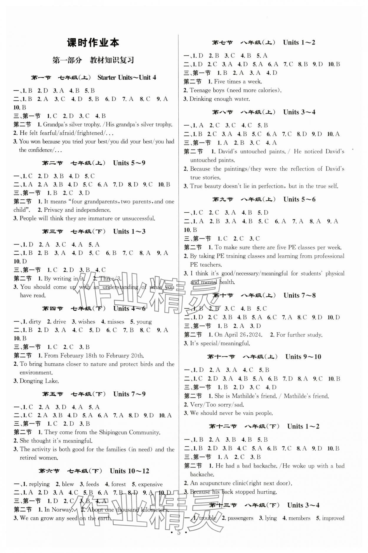 2025年初中畢業(yè)班系統(tǒng)總復(fù)習(xí)英語 第5頁