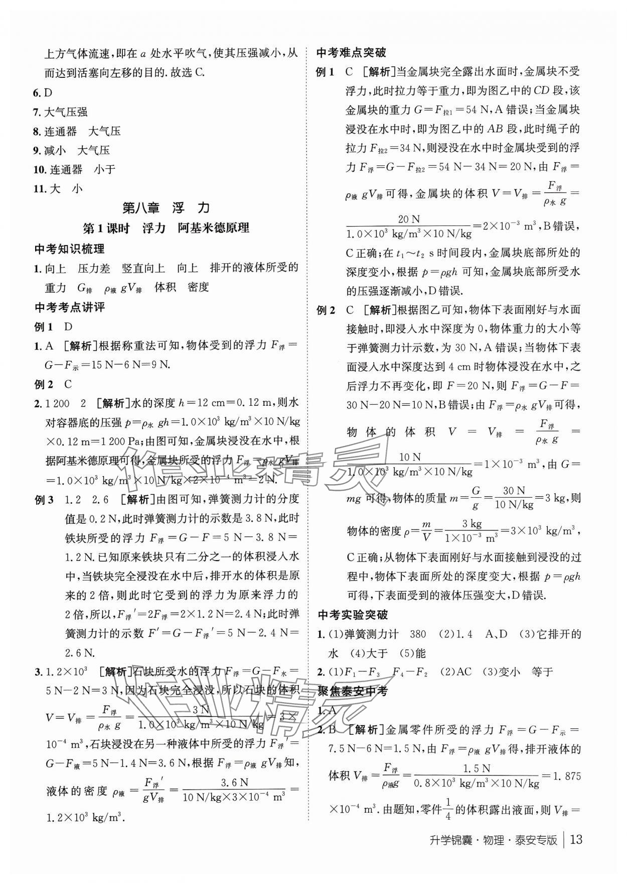 2024年升学锦囊物理泰安专版 第13页