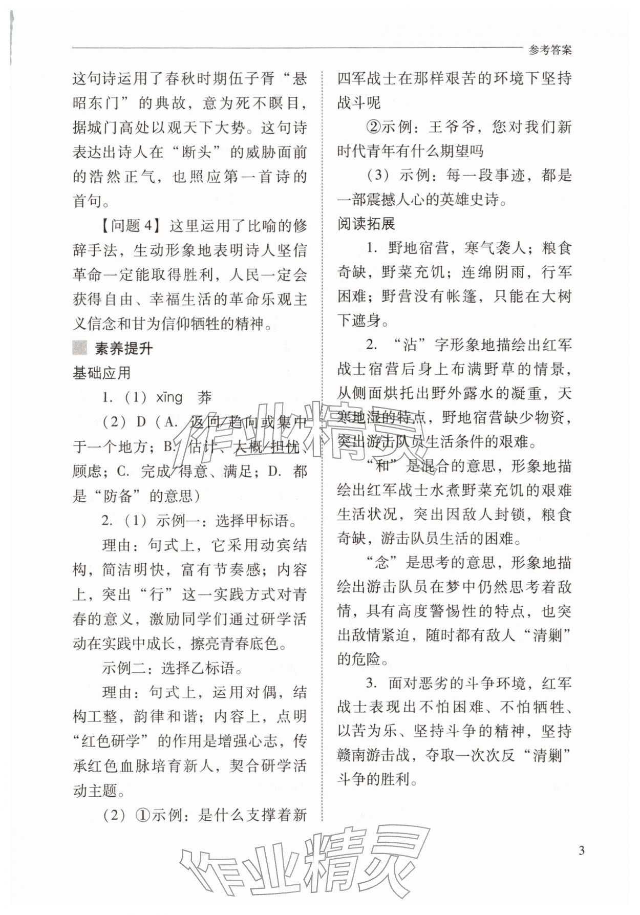 2026年新课程问题解决导学方案九年级语文下册人教版&nbsp;第3页