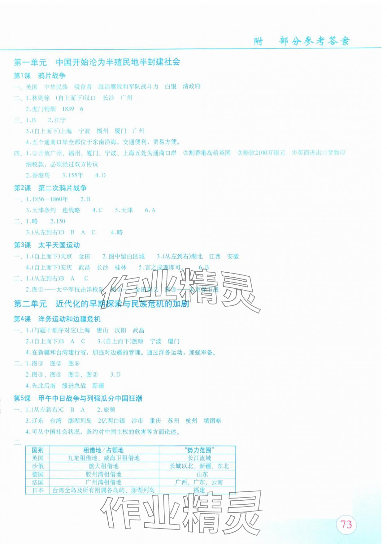 2023年中国历史填充图册八年级上册人教版星球地图出版社 第1页