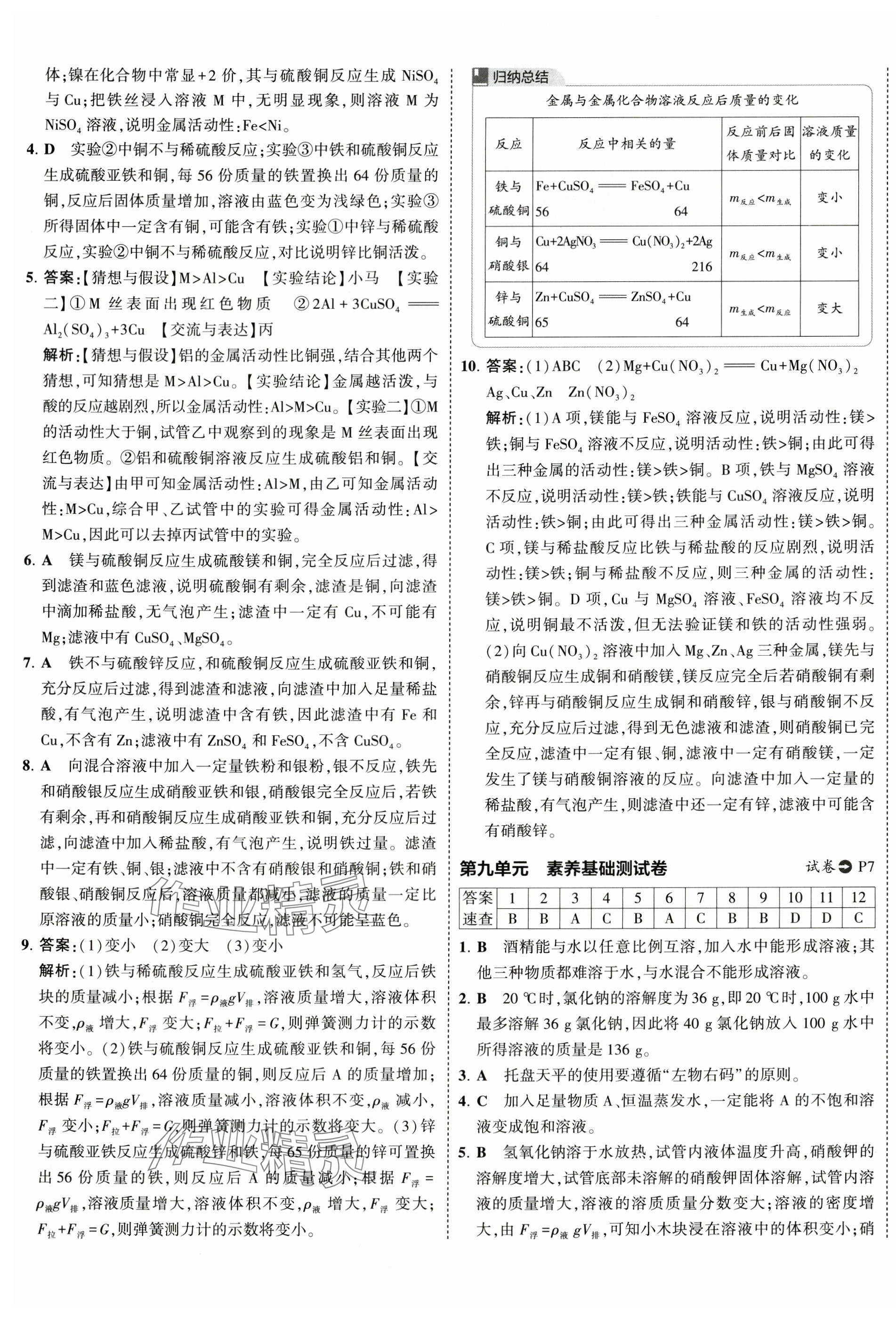 2025年5年中考3年模擬初中試卷九年級化學下冊人教版 第5頁
