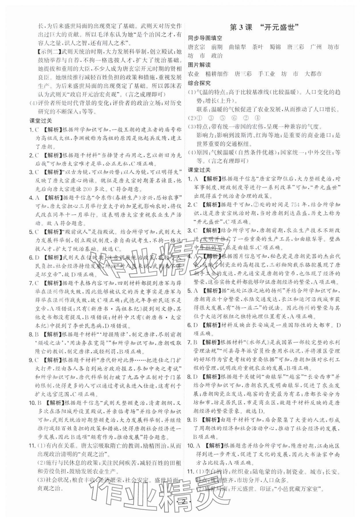 2025年新結(jié)構(gòu)學(xué)習(xí)測評七年級歷史下冊人教版 第2頁