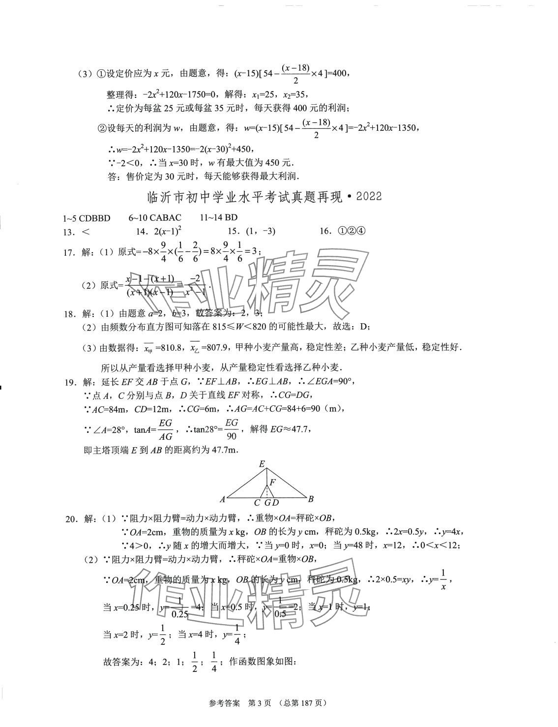2024年中考超级模拟中考211数学临沂专版&nbsp;第3页