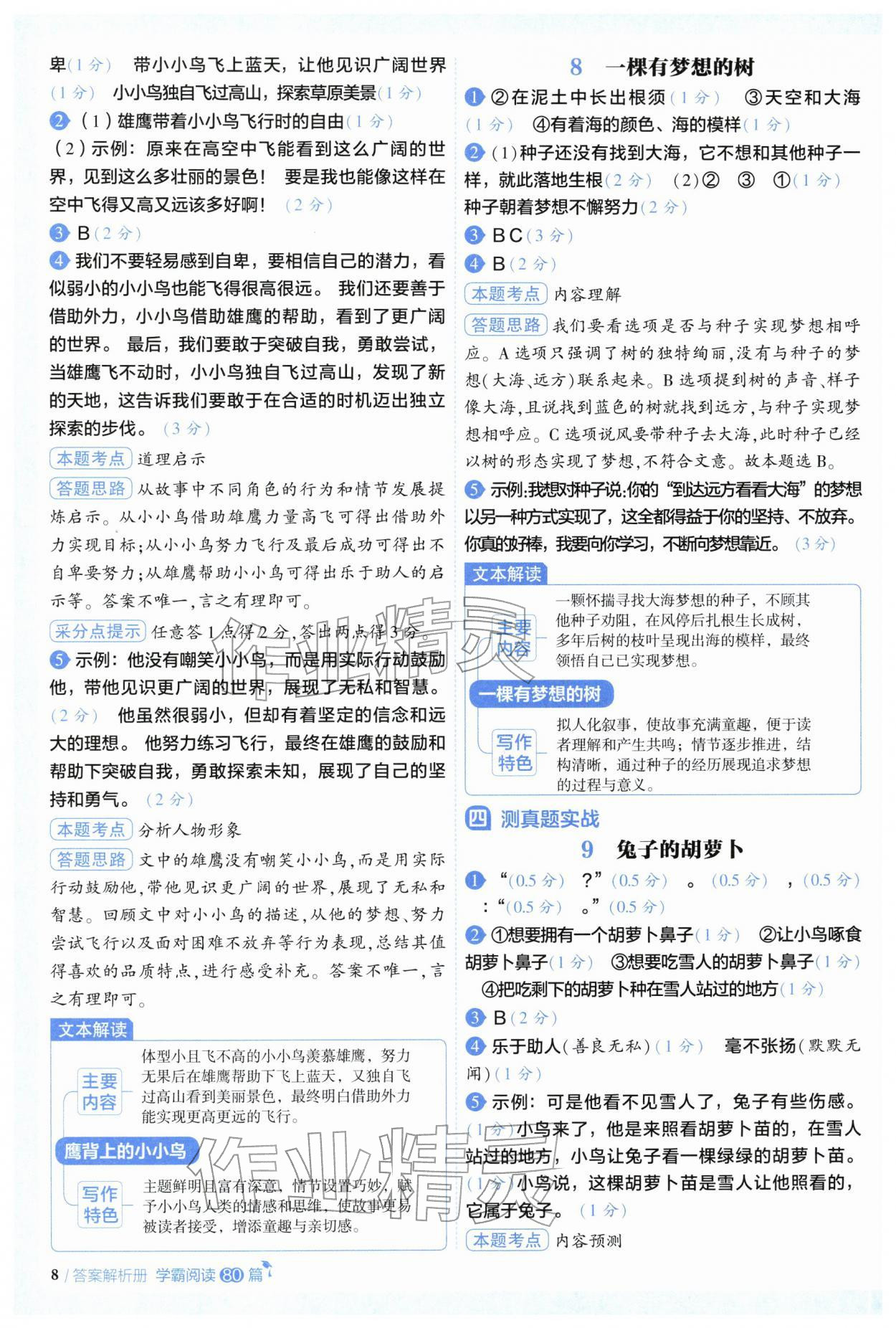 2025年閱讀語文80篇三年級語文 第8頁