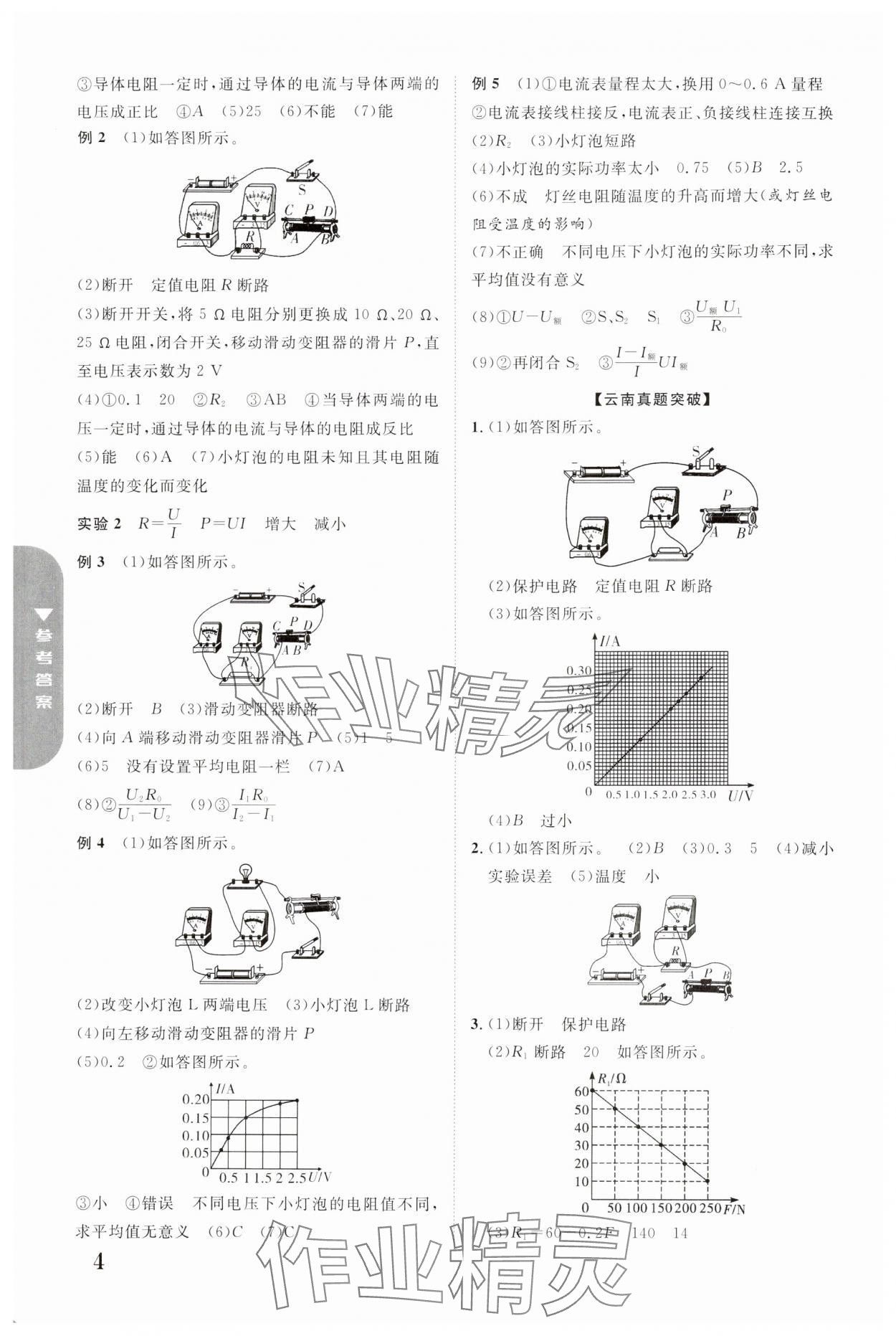 2024年中考新突破物理云南專版 參考答案第4頁