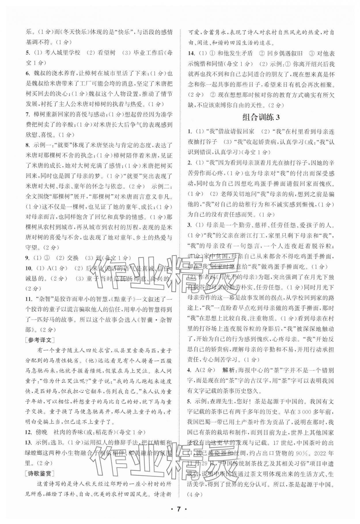2025年通城學(xué)典初中語文閱讀組合訓(xùn)練七年級上冊浙江專版 第7頁