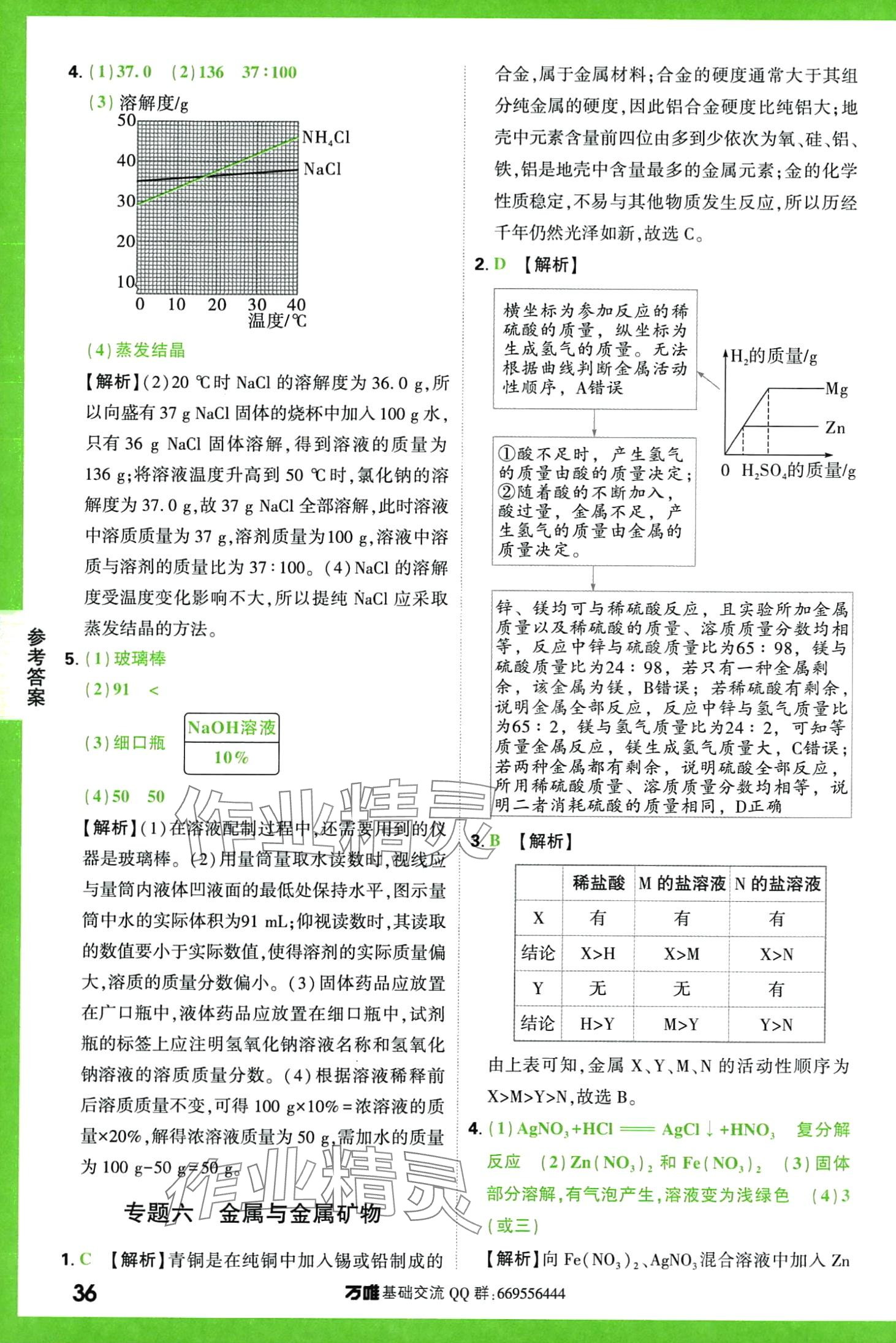 2024年万唯中考初中化学基础知识与中考创新题初中化学中考&nbsp;第4页
