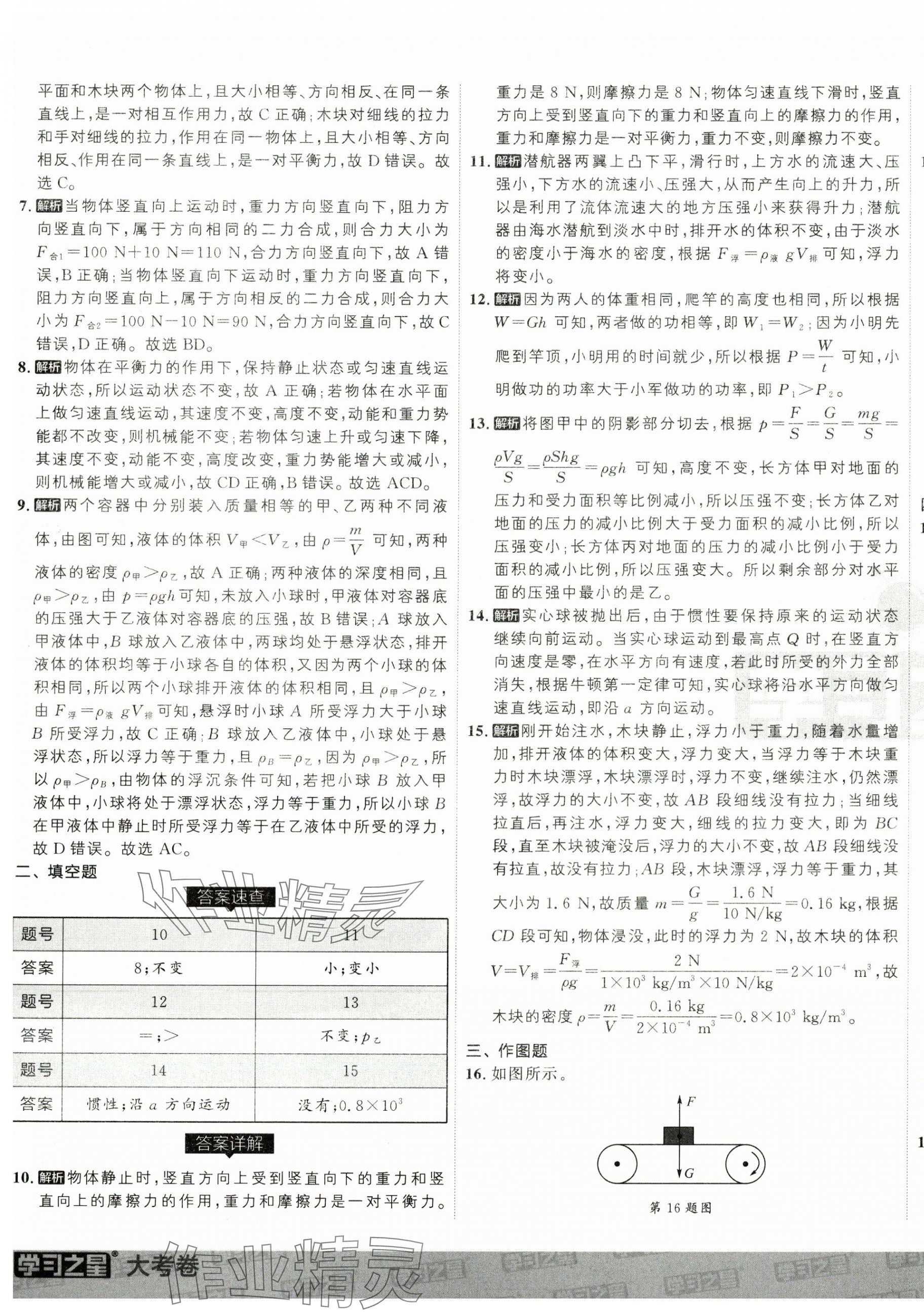 2025年名校大考卷八年級物理下冊人教版 第9頁
