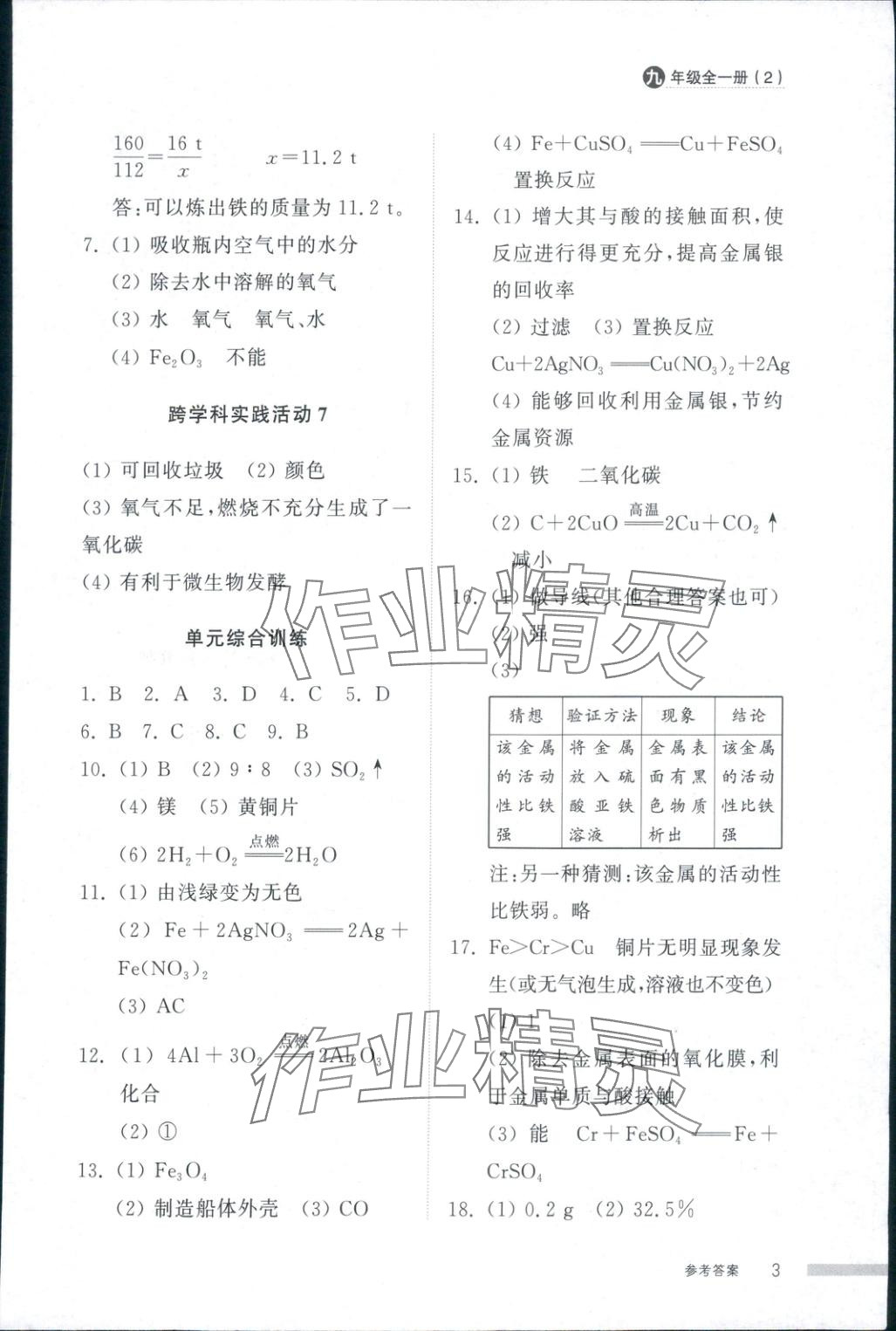 2025年导学与检测九年级化学全一册人教版2 第2页