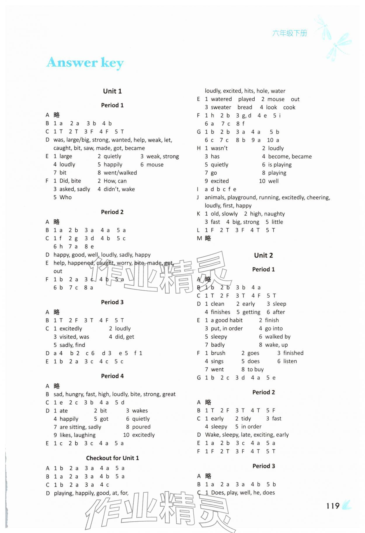 2026年课课练江苏六年级英语下册译林版&nbsp;第1页