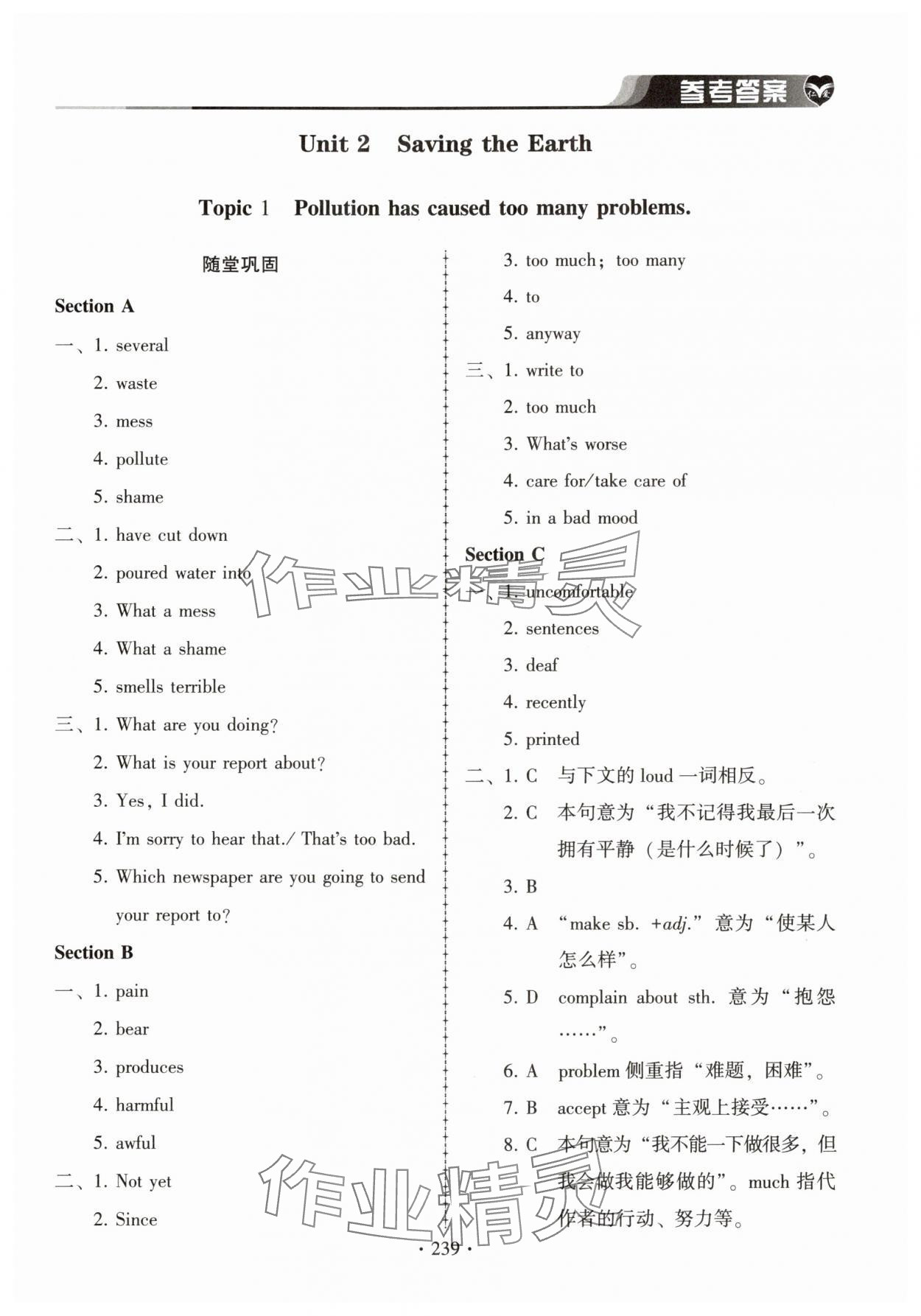 2025年仁爱英语同步练习册九年级全一册仁爱版湖北专版 第11页