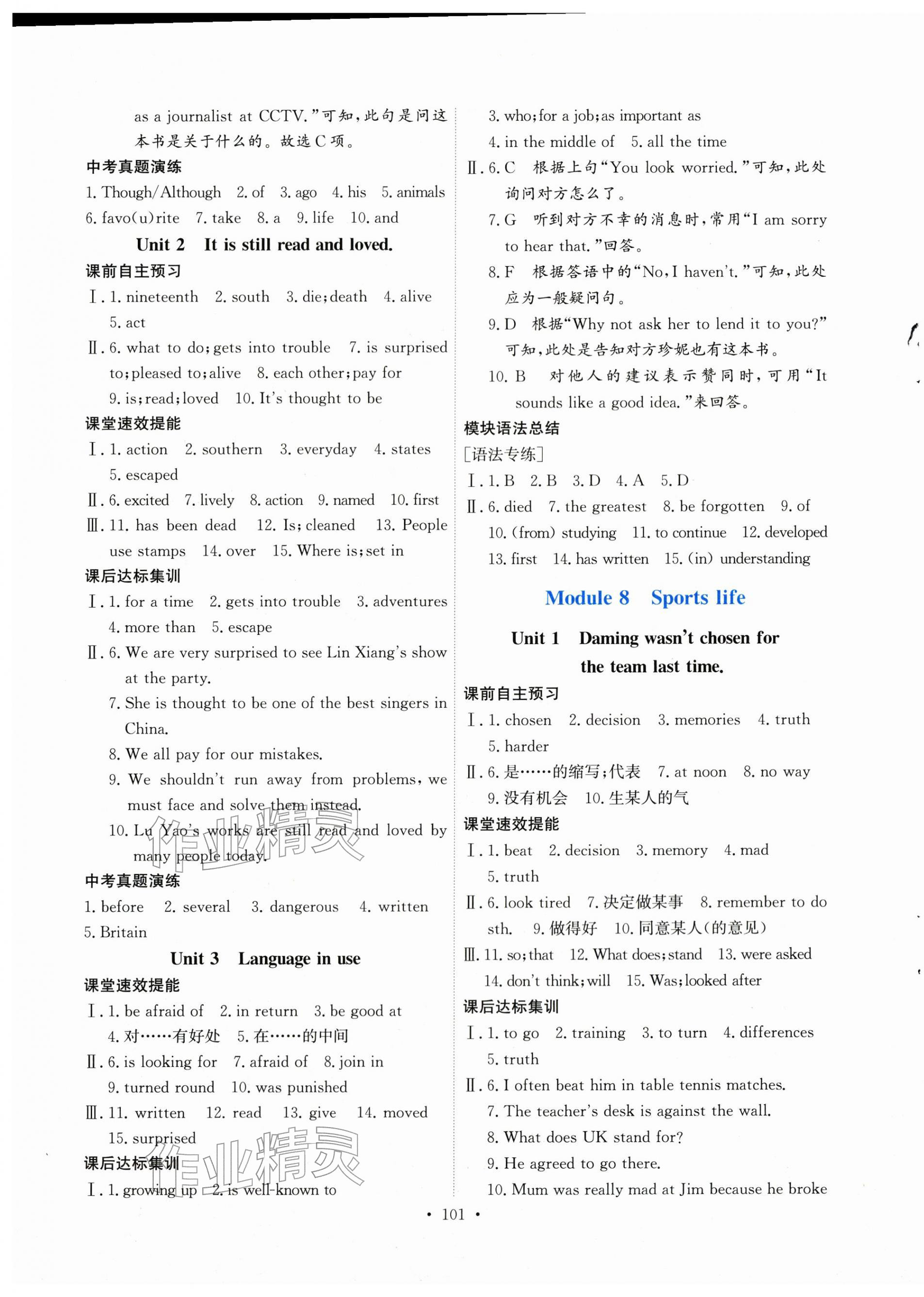 2025年同步练习延边教育出版社九年级英语全一册外研版&nbsp;第9页