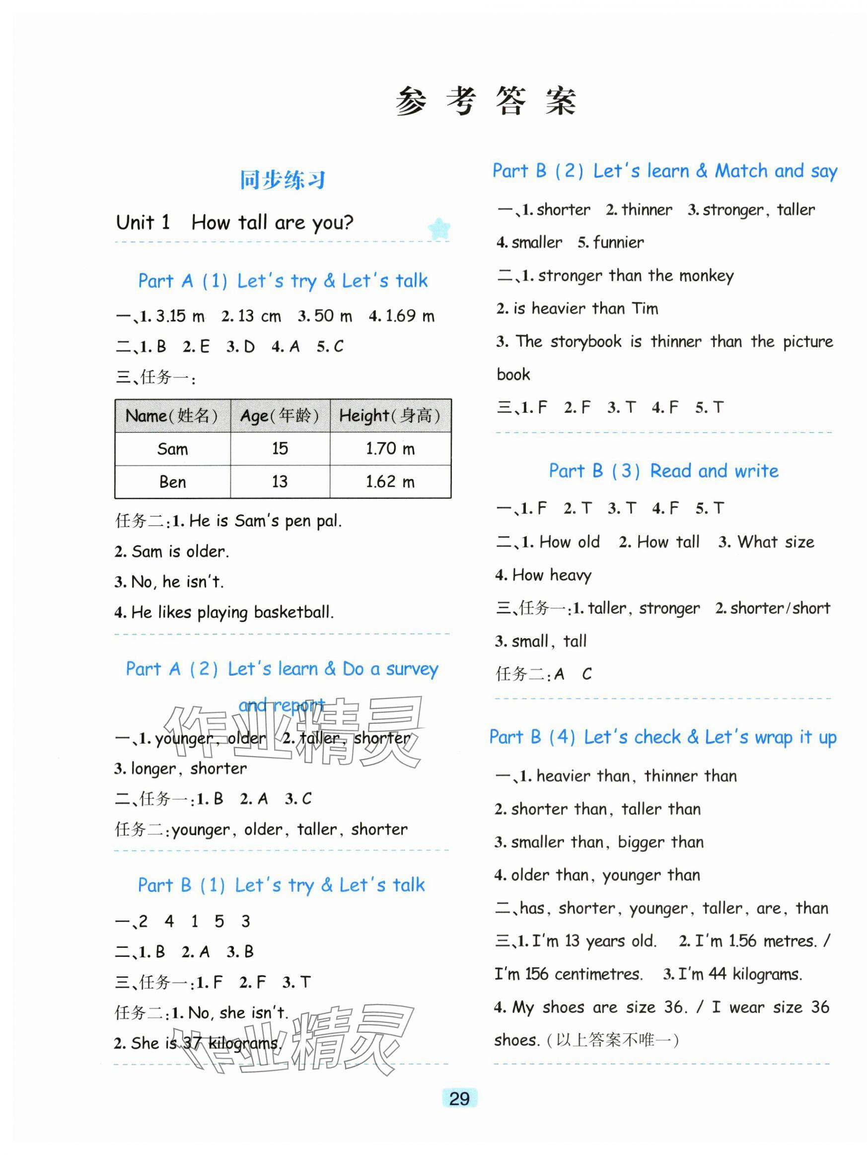 2024年精準(zhǔn)學(xué)與練六年級(jí)英語(yǔ)下冊(cè)人教版 第1頁(yè)