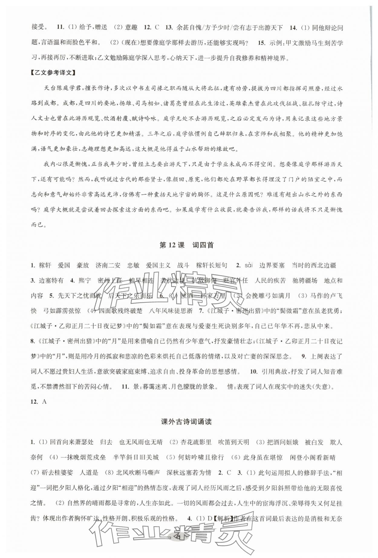 2025年關(guān)鍵能力進階九年級語文下冊人教版 第6頁