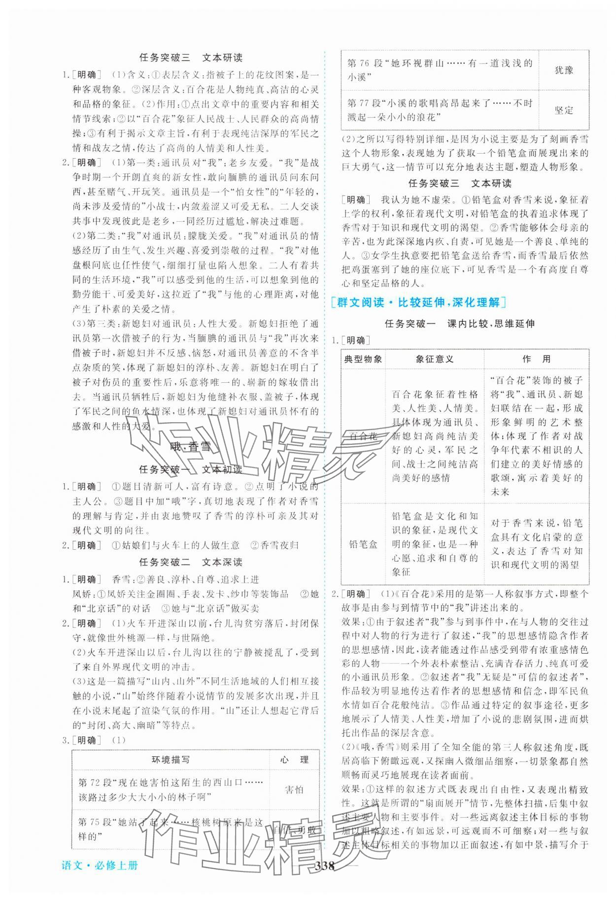 2023年新坐標(biāo)同步練習(xí)高中語文必修上冊人教版 參考答案第5頁