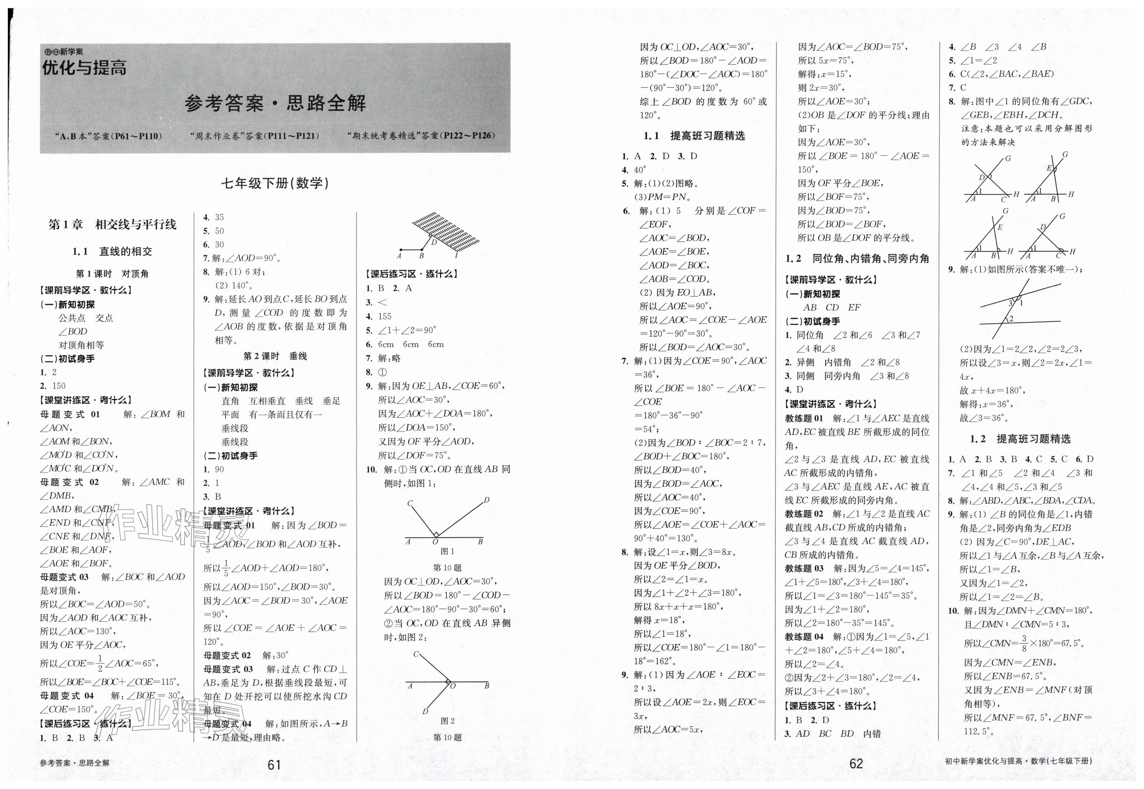 2026年初中新学案优化与提高七年级数学下册浙教版&nbsp;第1页