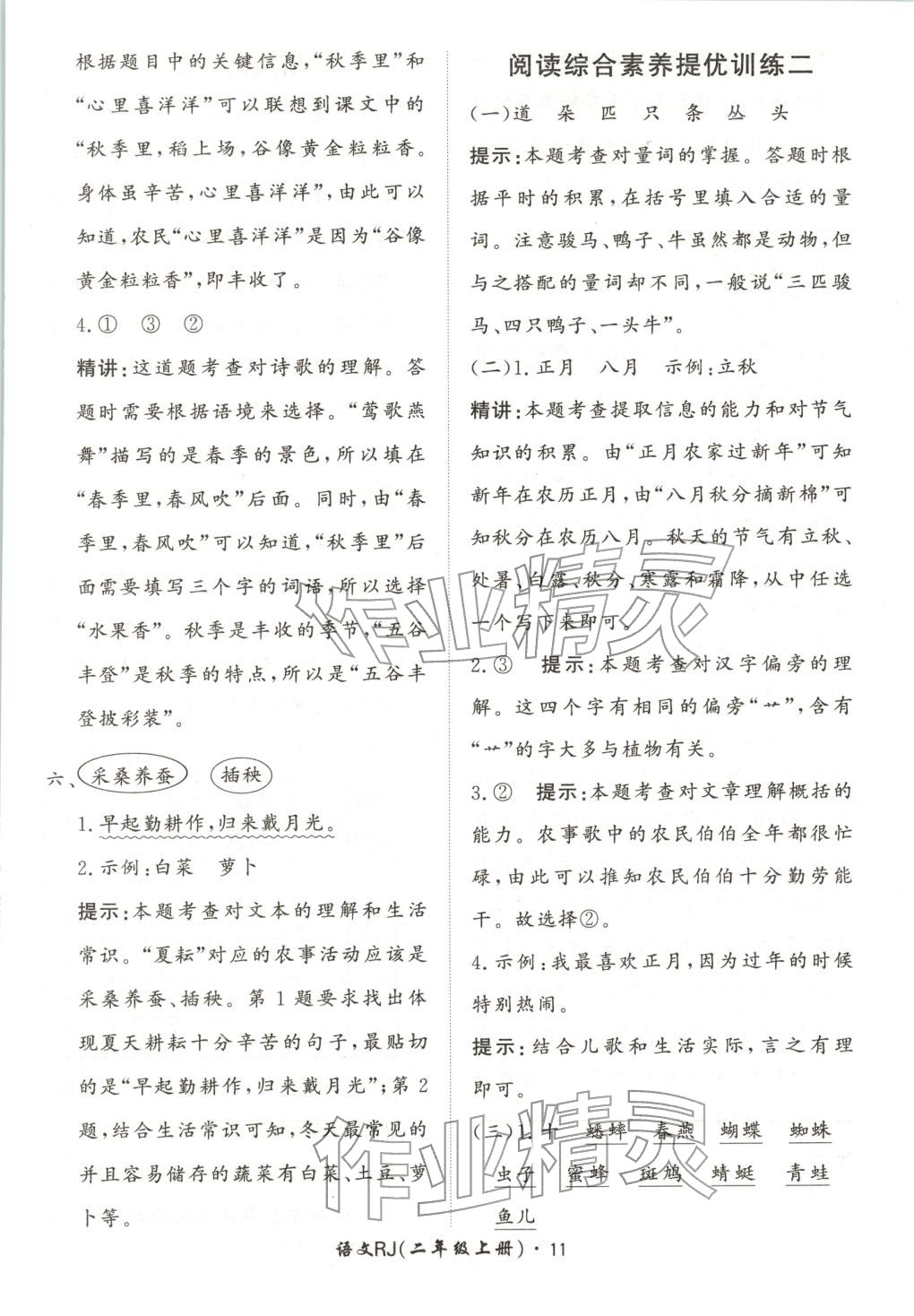 2025年黃岡360定制課時二年級語文上冊人教版河北專版&nbsp;第11頁