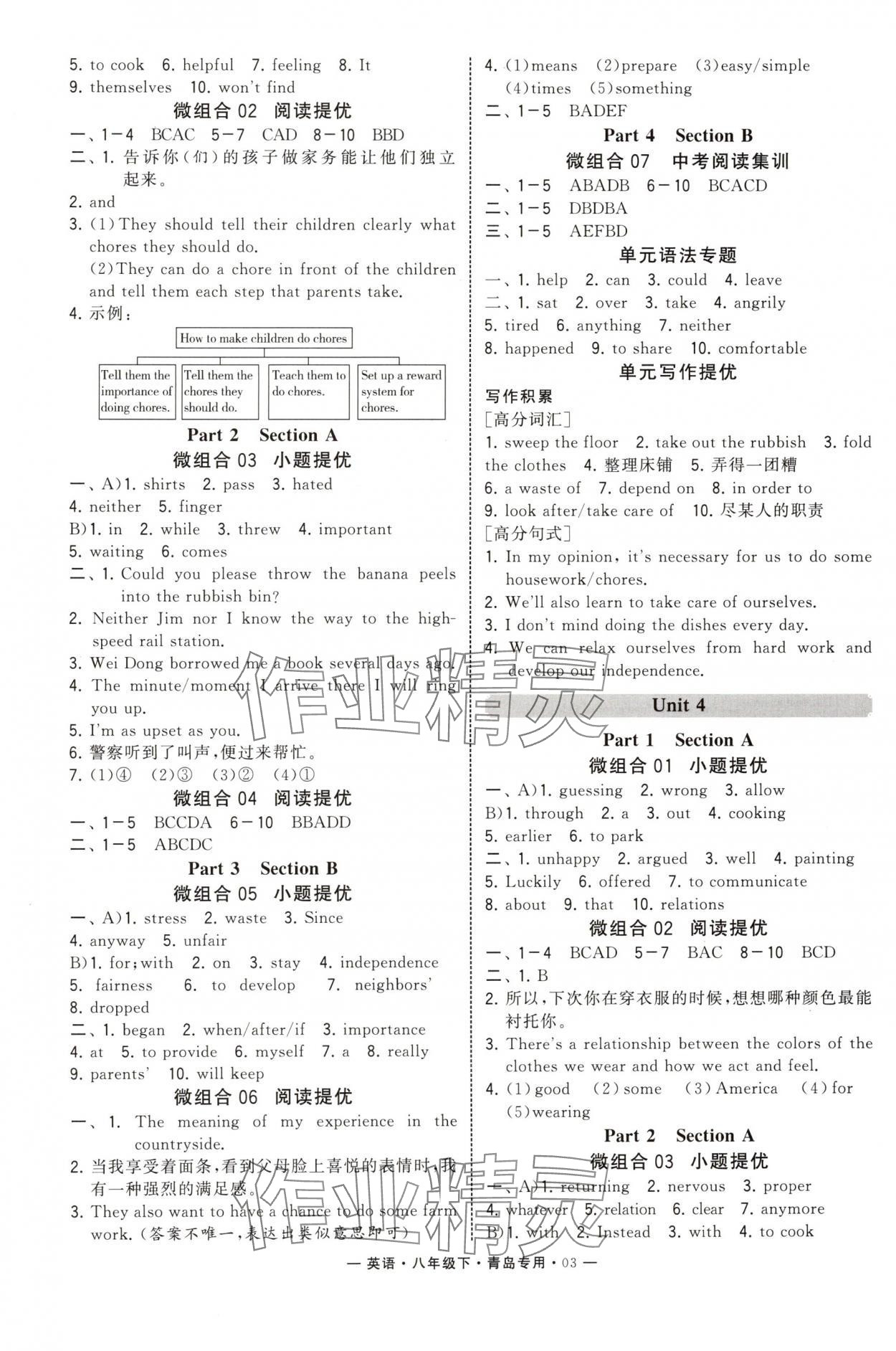 2025年學(xué)霸組合訓(xùn)練八年級(jí)英語下冊(cè)人教版青島專版 第3頁