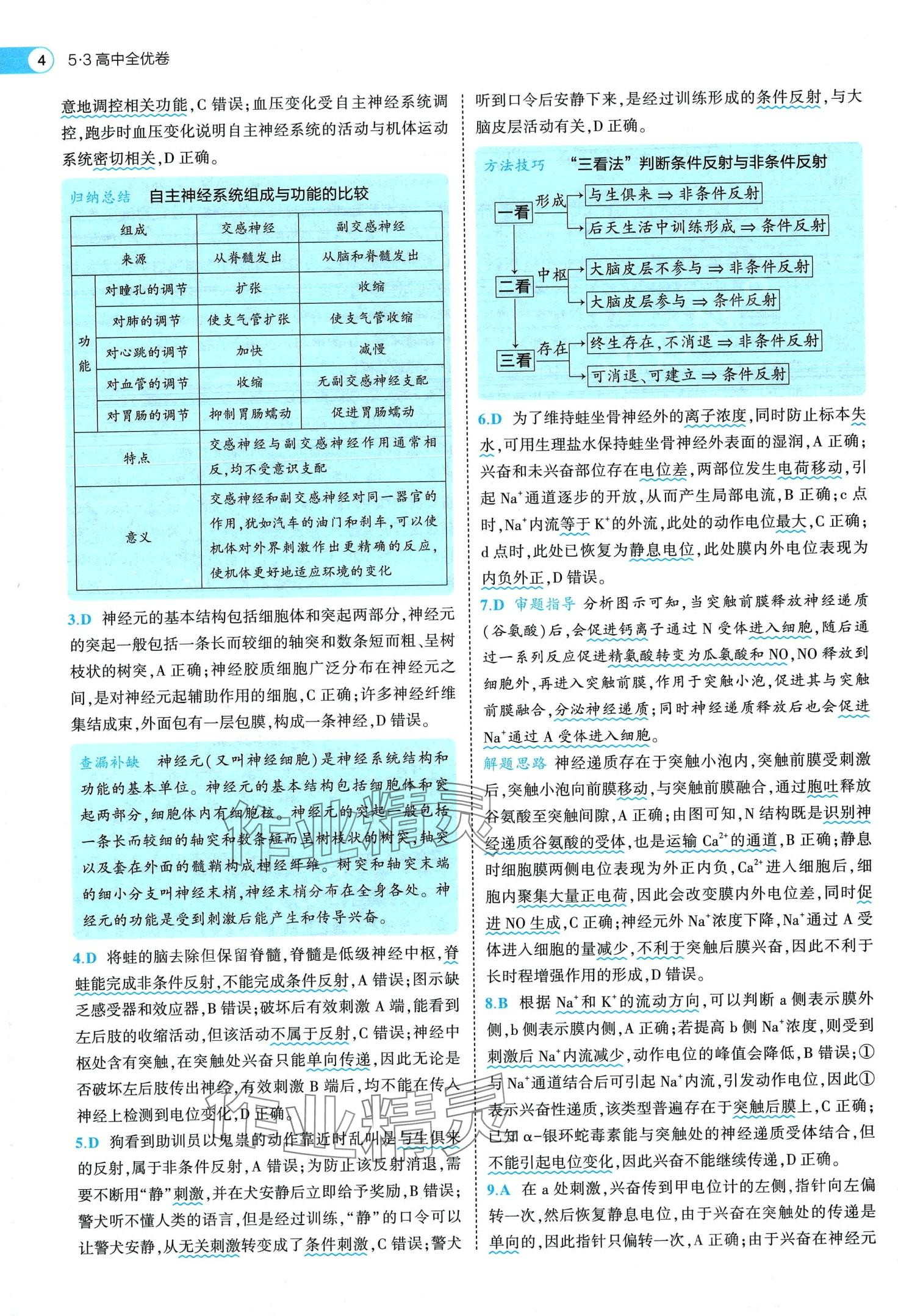 2024年53全優(yōu)卷高中生物必修1人教版 第6頁(yè)