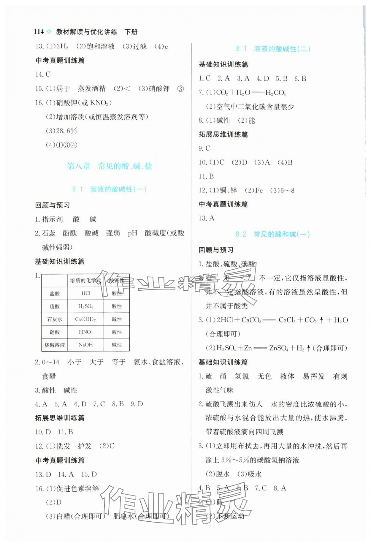 2024年教材解读与优化讲练九年级化学下册科粤版&nbsp;第4页