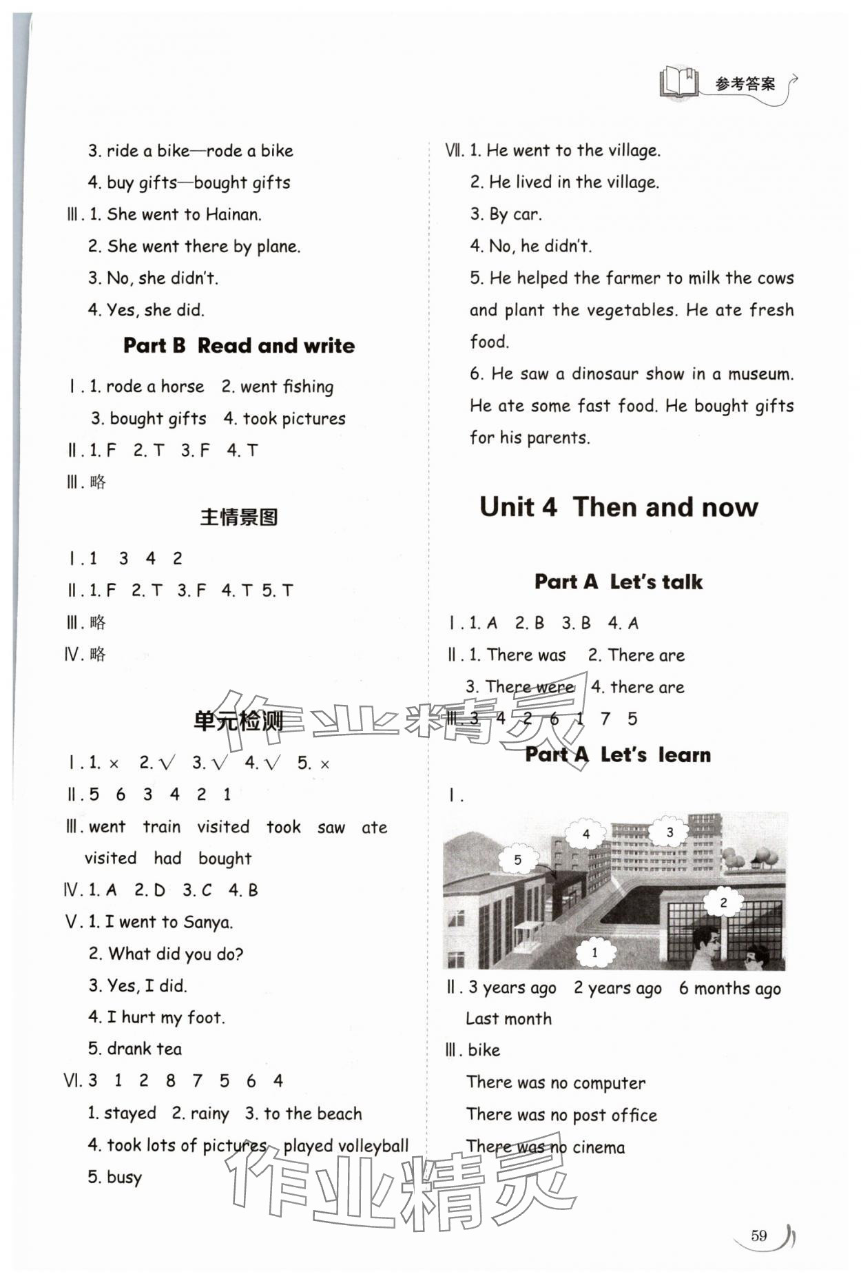 2024年同步練習(xí)冊山東科學(xué)技術(shù)出版社六年級英語下冊人教版 參考答案第4頁