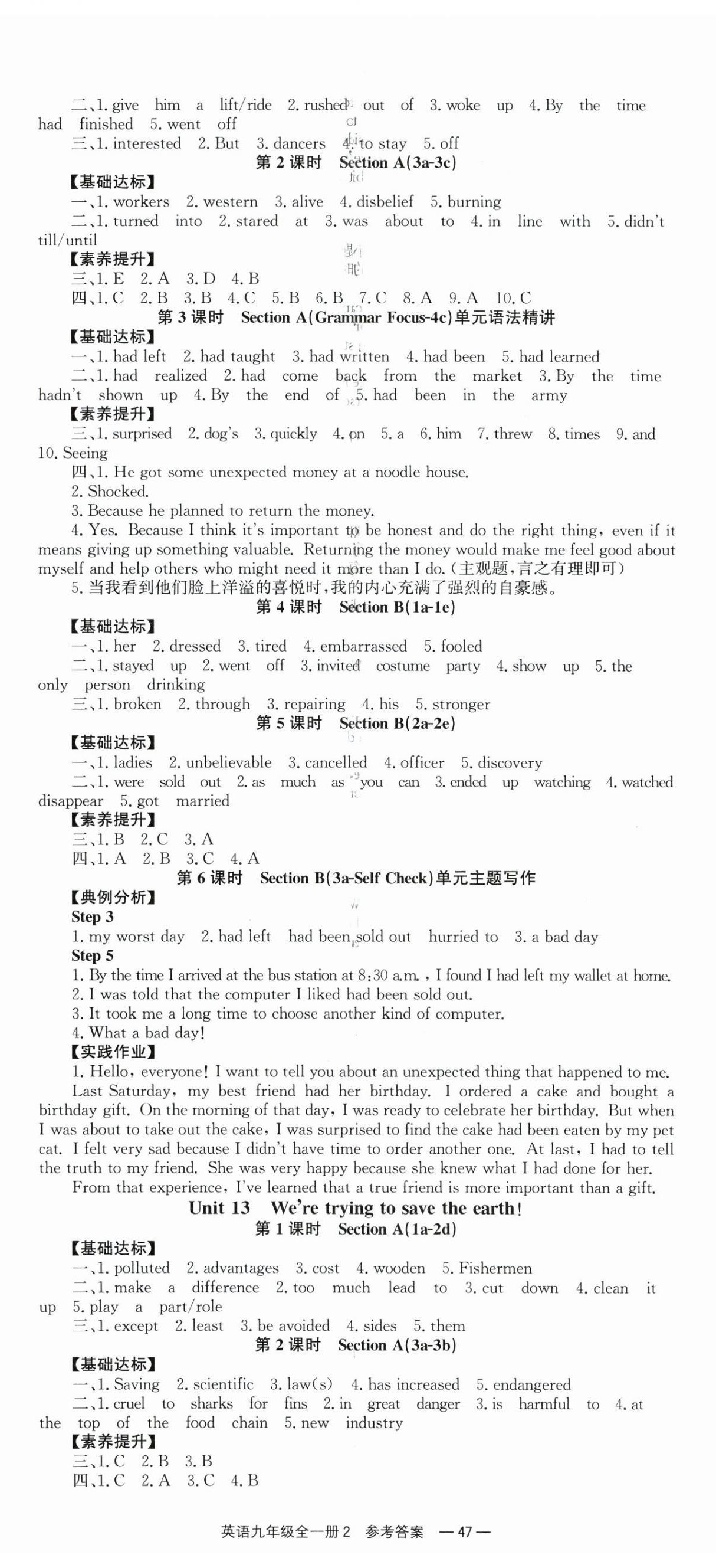 2025年全效学习同步学练测九年级英语全一册人教版 第11页