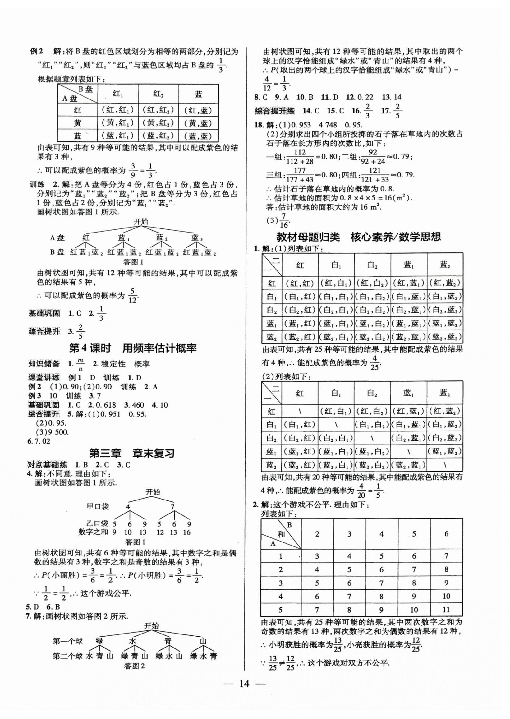 2025年領(lǐng)跑作業(yè)本九年級數(shù)學(xué)全一冊北師大版 第14頁
