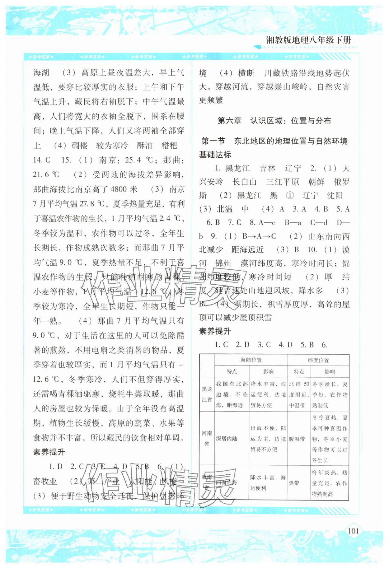2025年同步實踐評價課程基礎訓練湖南少年兒童出版社八年級地理下冊湘教版 第3頁
