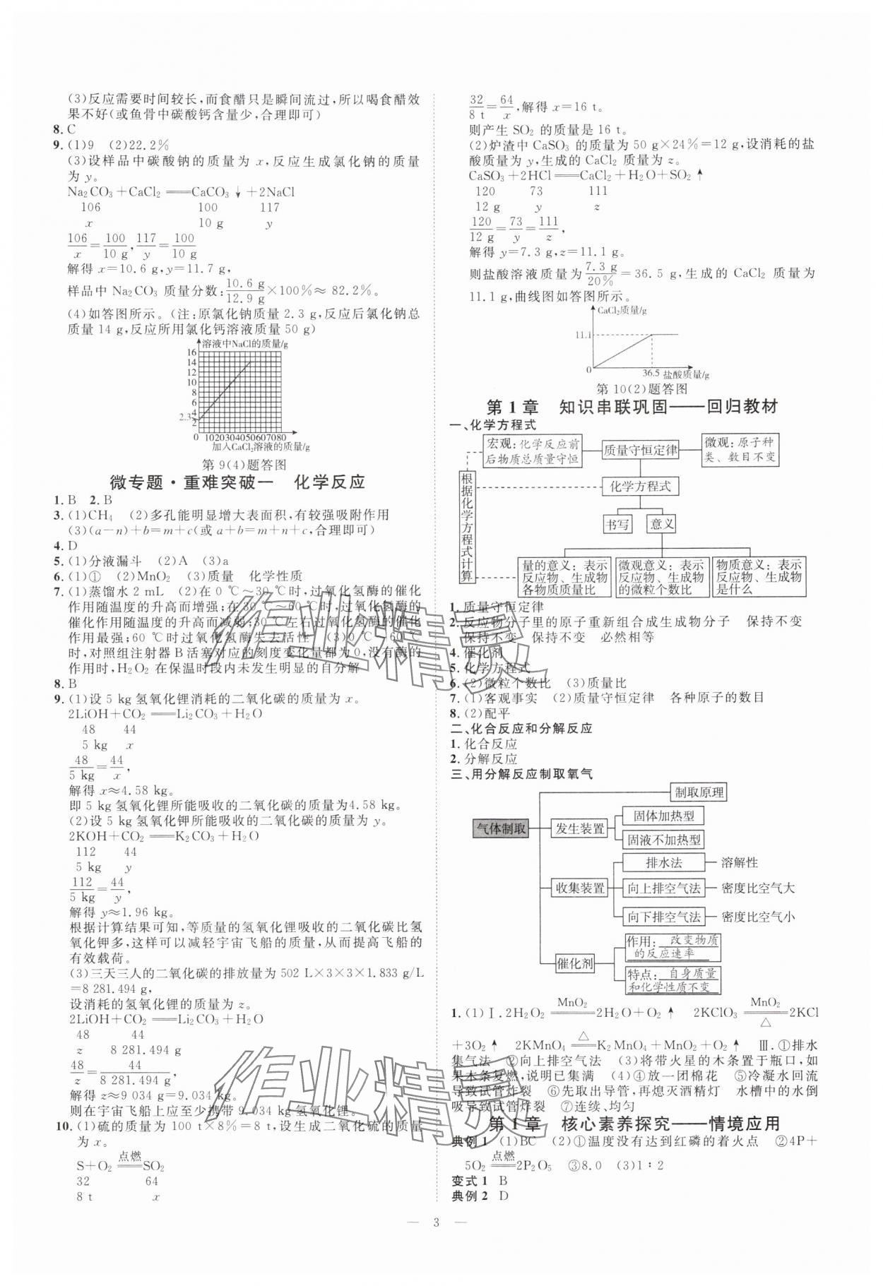 2025年全效学习九年级科学全一册华师大版 参考答案第2页