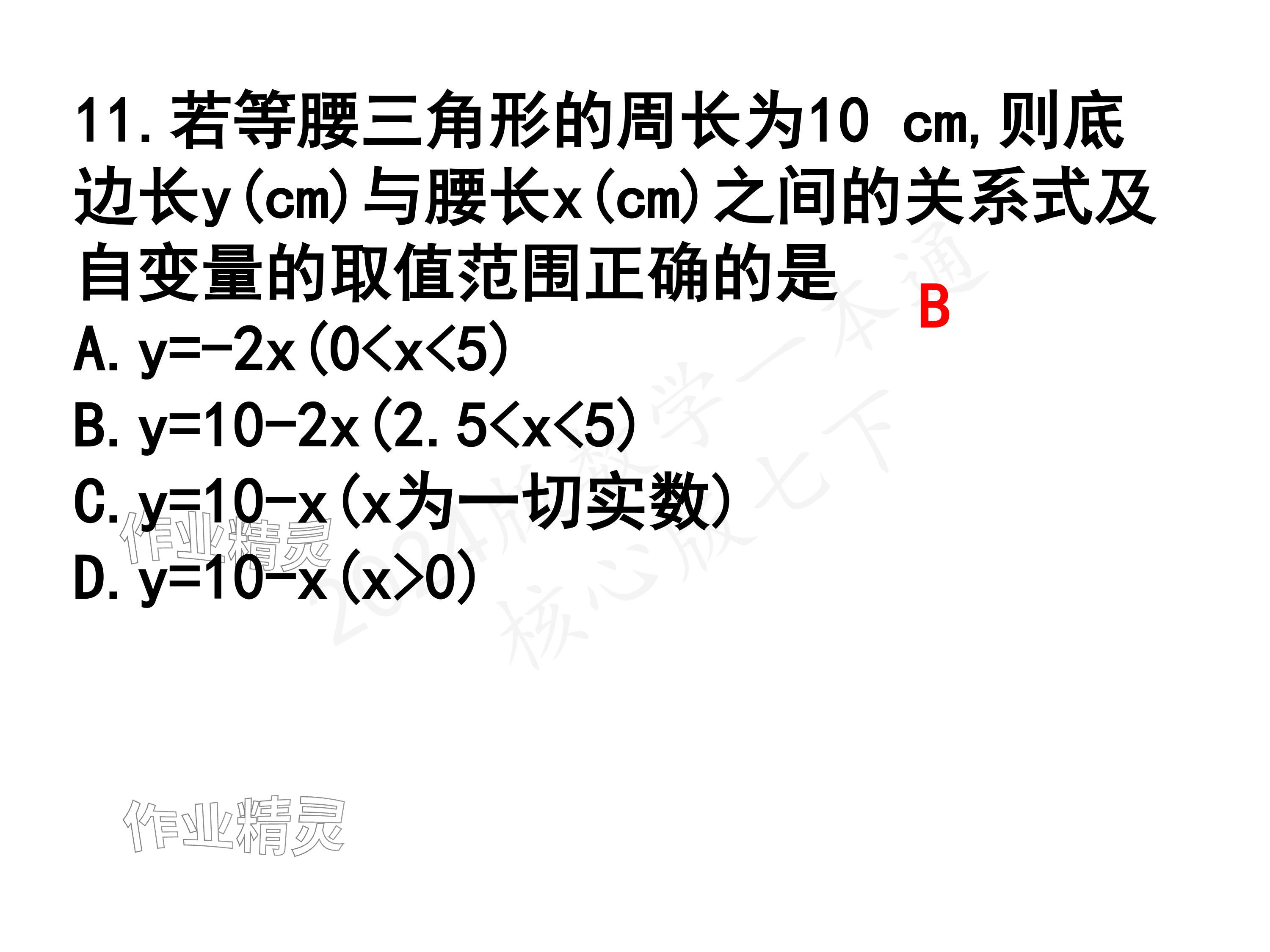 2024年一本通武汉出版社七年级数学下册北师大版 参考答案第25页