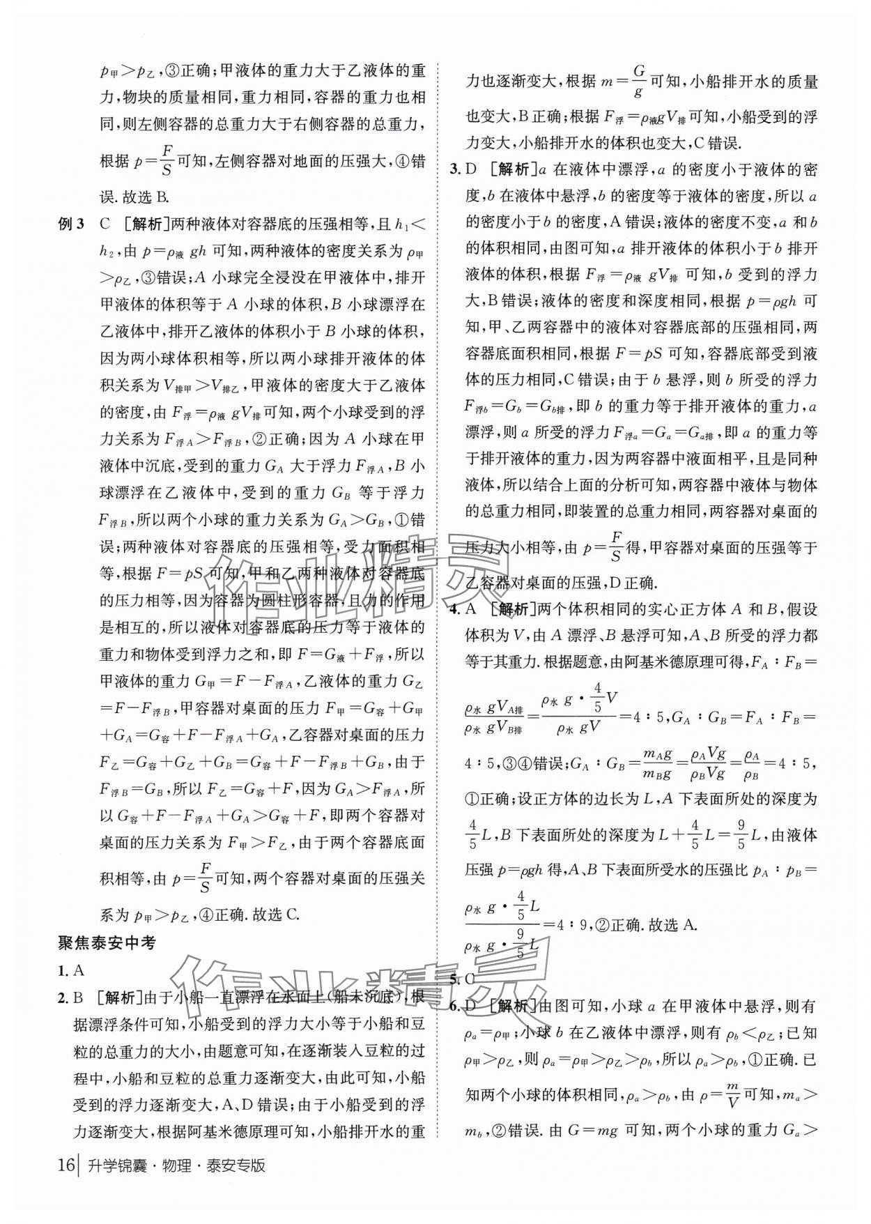 2024年升学锦囊物理泰安专版 第16页