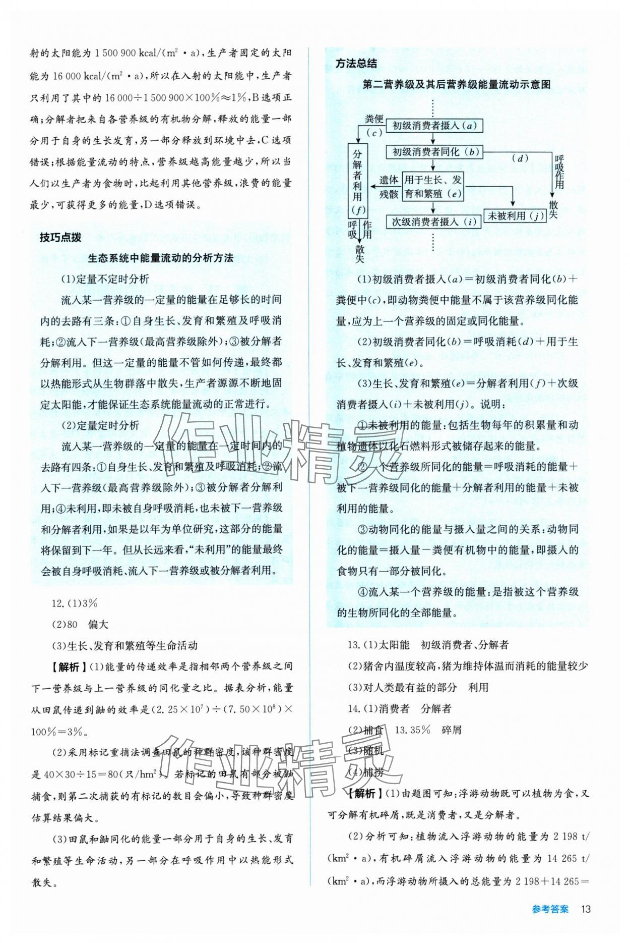 2024年人教金學(xué)典同步練習(xí)冊同步解析與測評生物選擇性必修2 第13頁