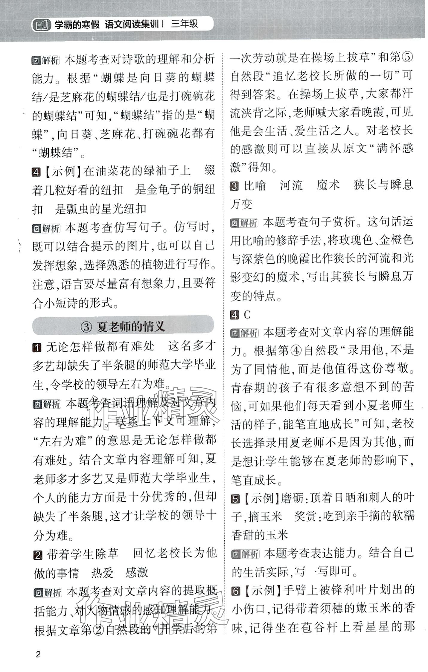 2024年学霸的寒假三年级语文 第2页