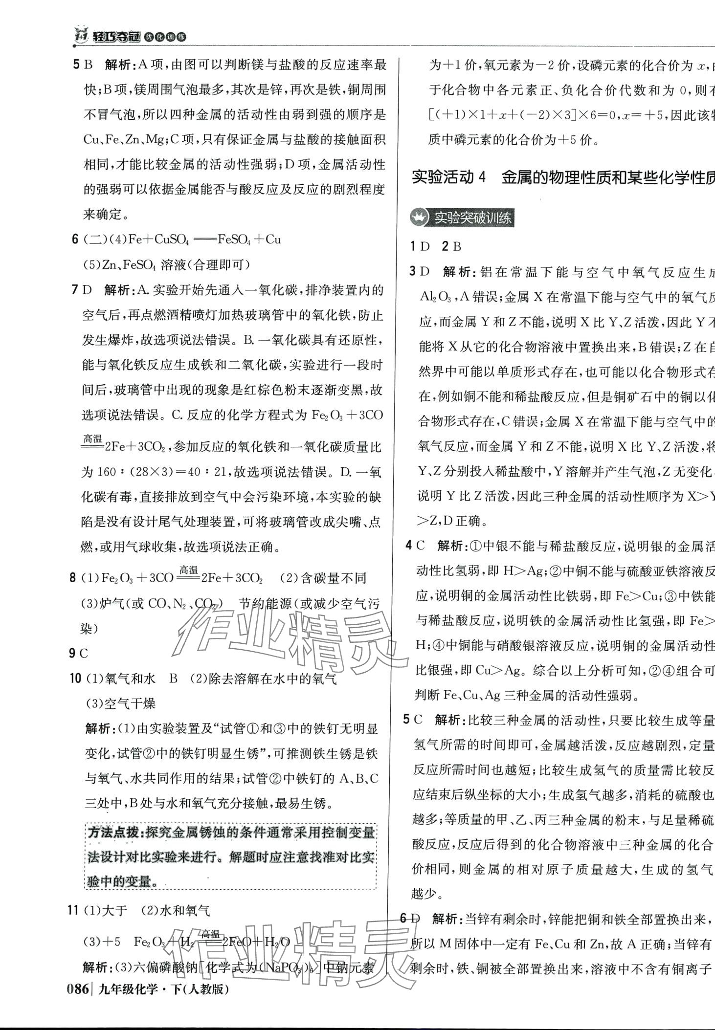 2024年1加1轻巧夺冠优化训练九年级化学下册人教版 第7页