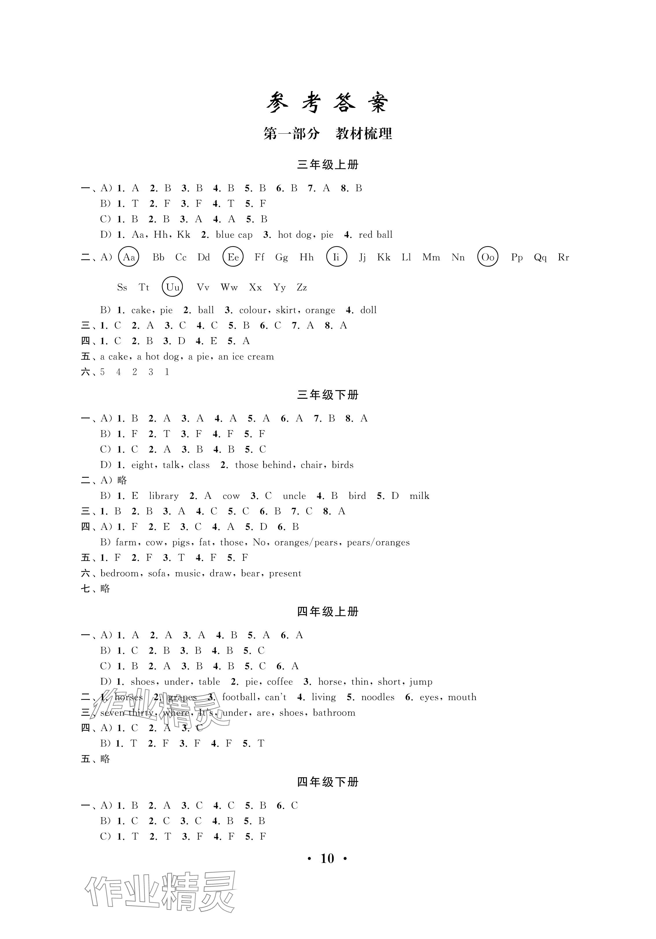 2024年新思維沖刺小升初達(dá)標(biāo)總復(fù)習(xí)英語(yǔ)提升版 參考答案第1頁(yè)