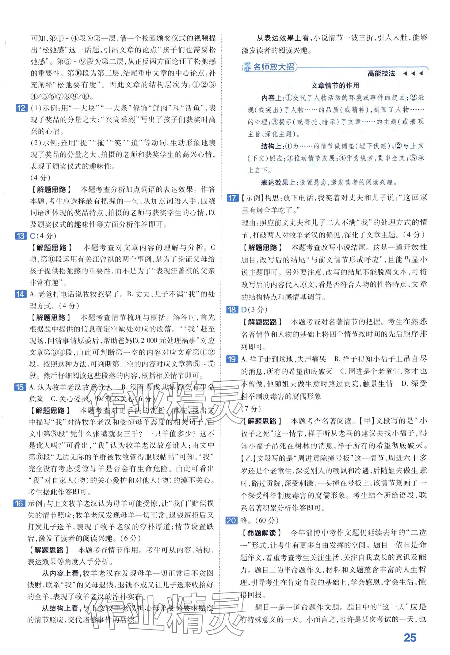 2024年金考卷中考45套匯編語文山東專版 第25頁