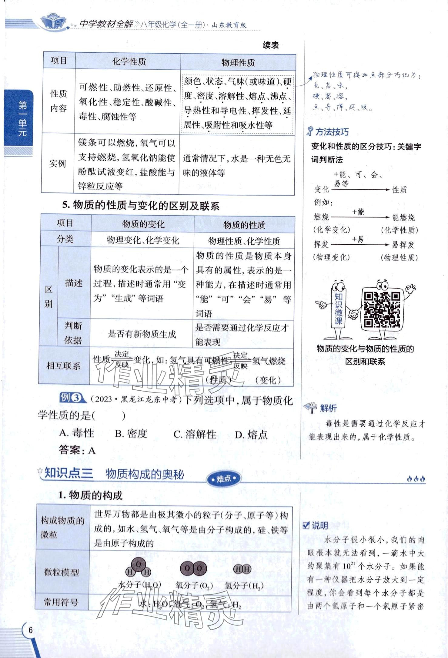 2025年教材課本八年級化學全一冊魯教版五四制 第6頁