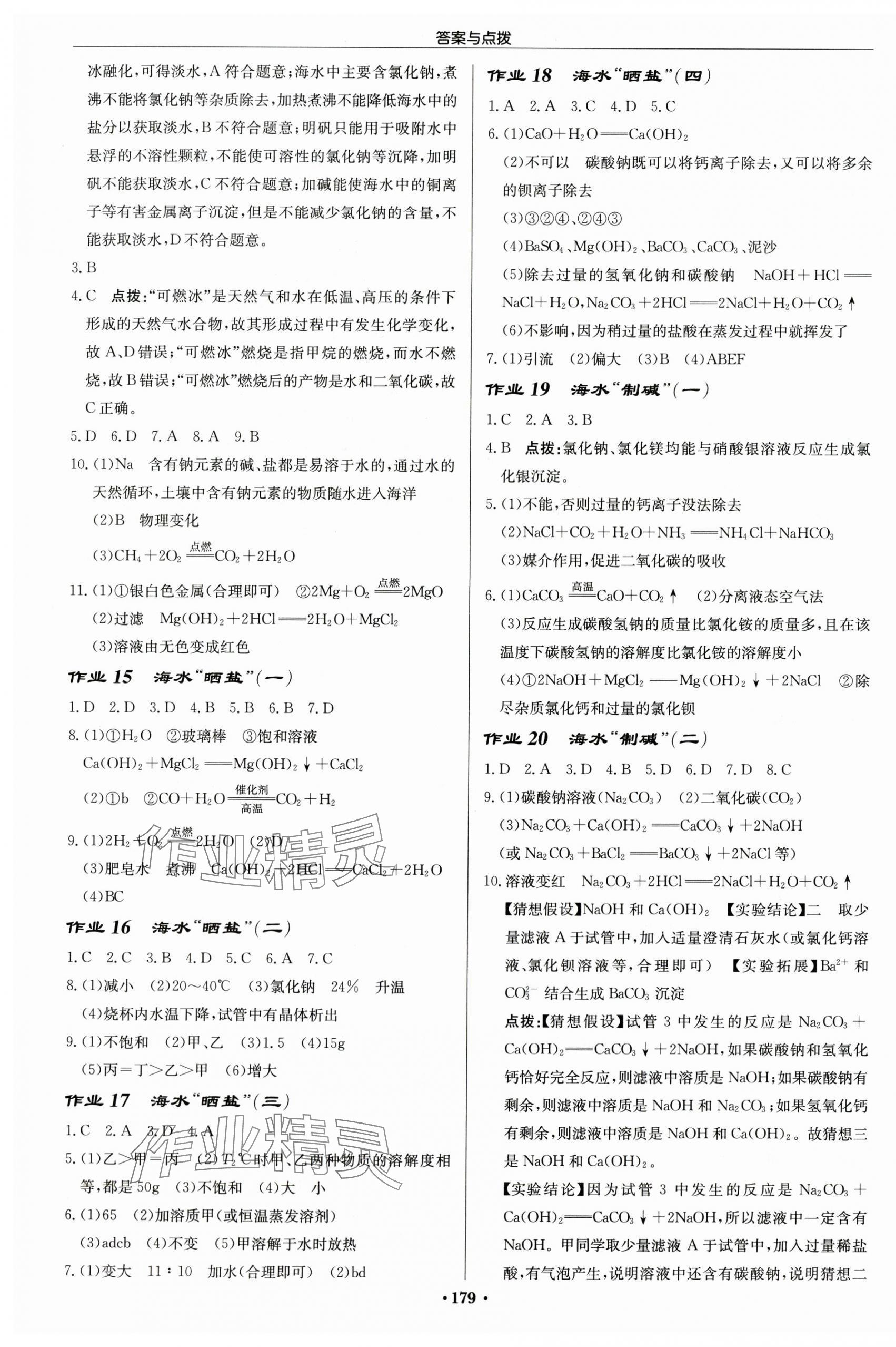 2024年啟東中學(xué)作業(yè)本九年級化學(xué)下冊魯教版宿遷專版 第5頁