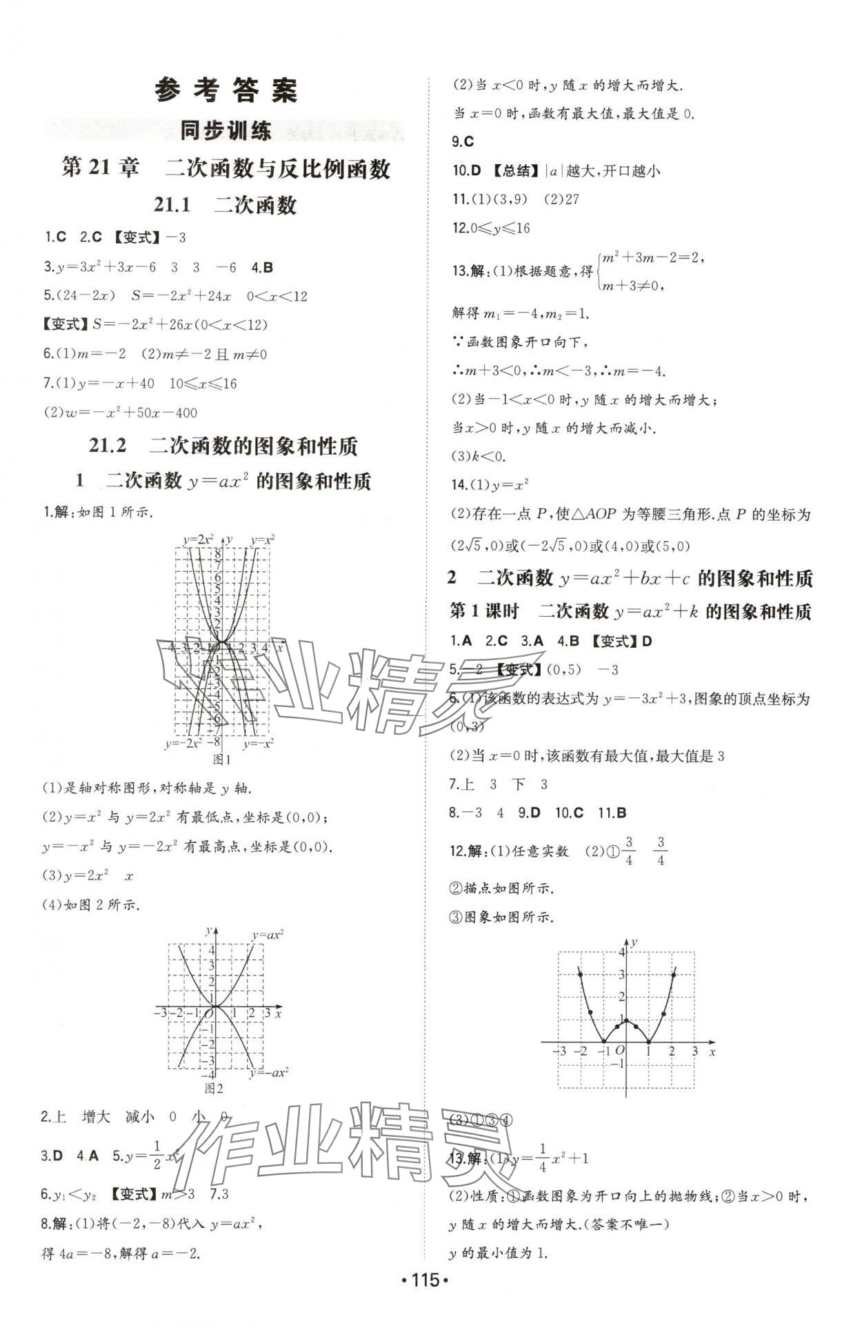 2024年一本同步訓(xùn)練初中數(shù)學(xué)九年級(jí)上冊(cè)滬科版安徽專版 第1頁