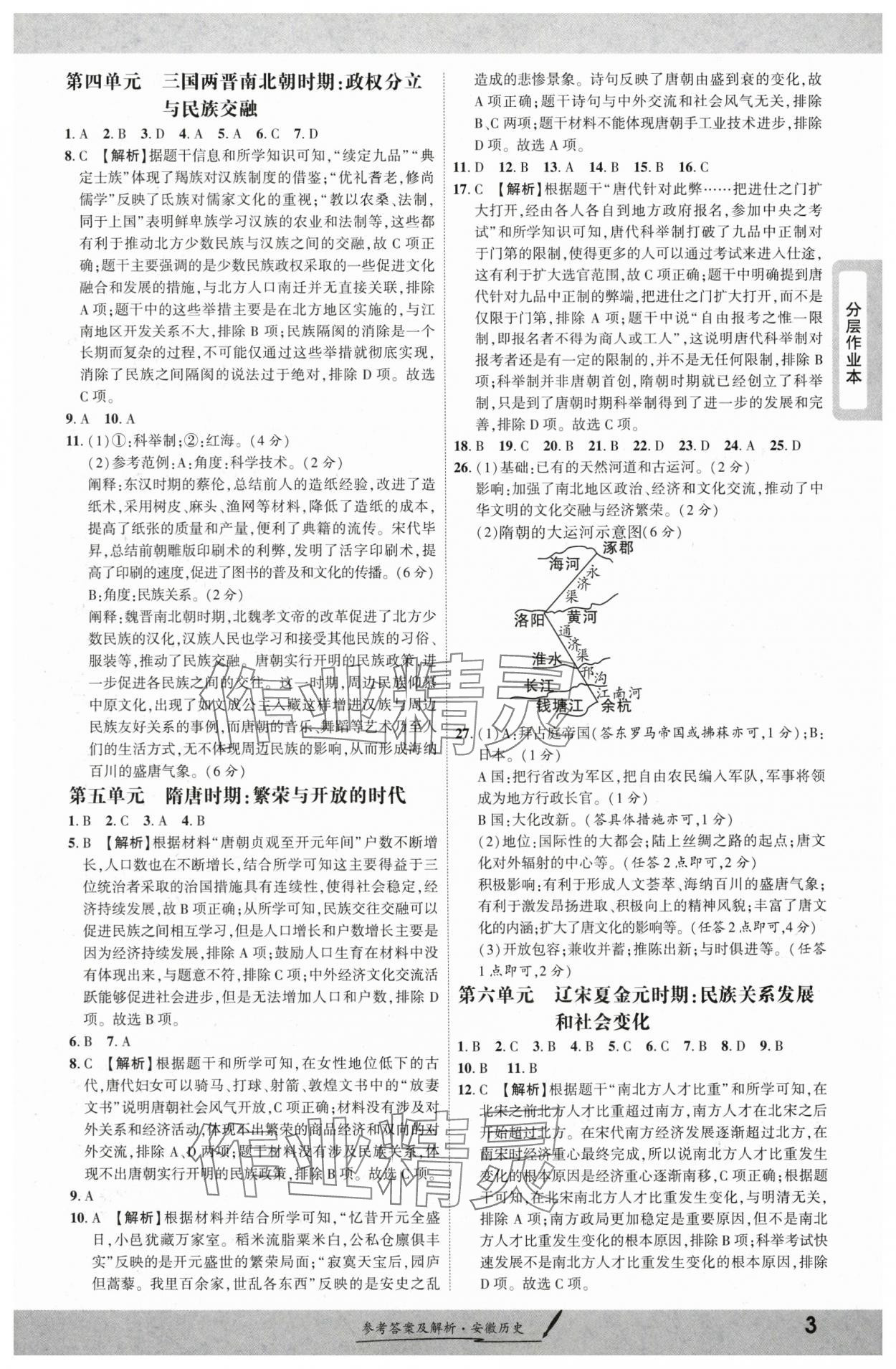 2025年一战成名新中考历史安徽专版 参考答案第2页