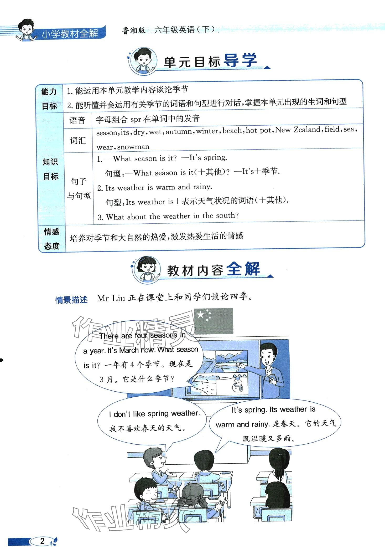 2024年教材课本六年级英语下册湘鲁教版 第2页