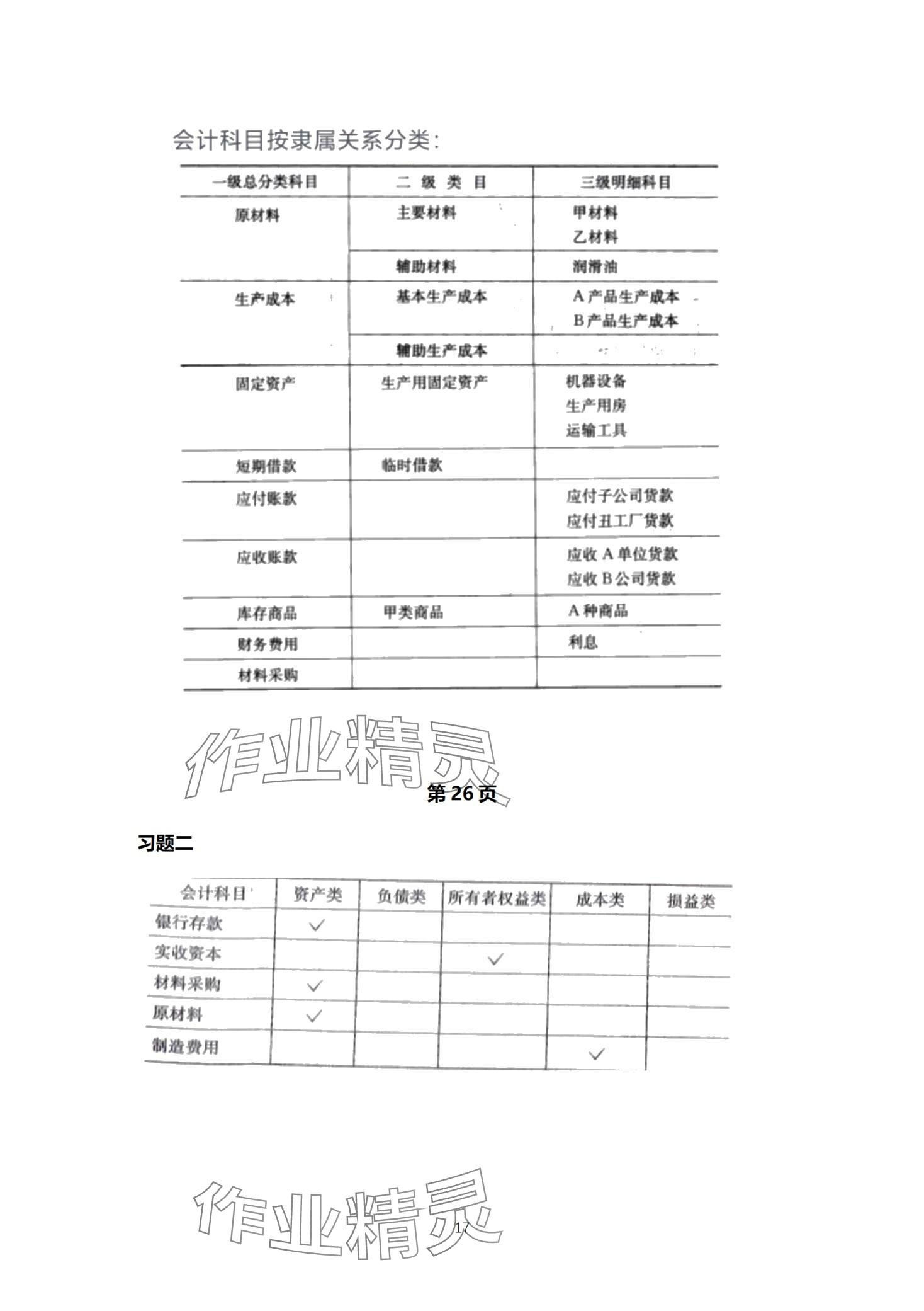2024年基础会计习题集中职综合&nbsp;第17页