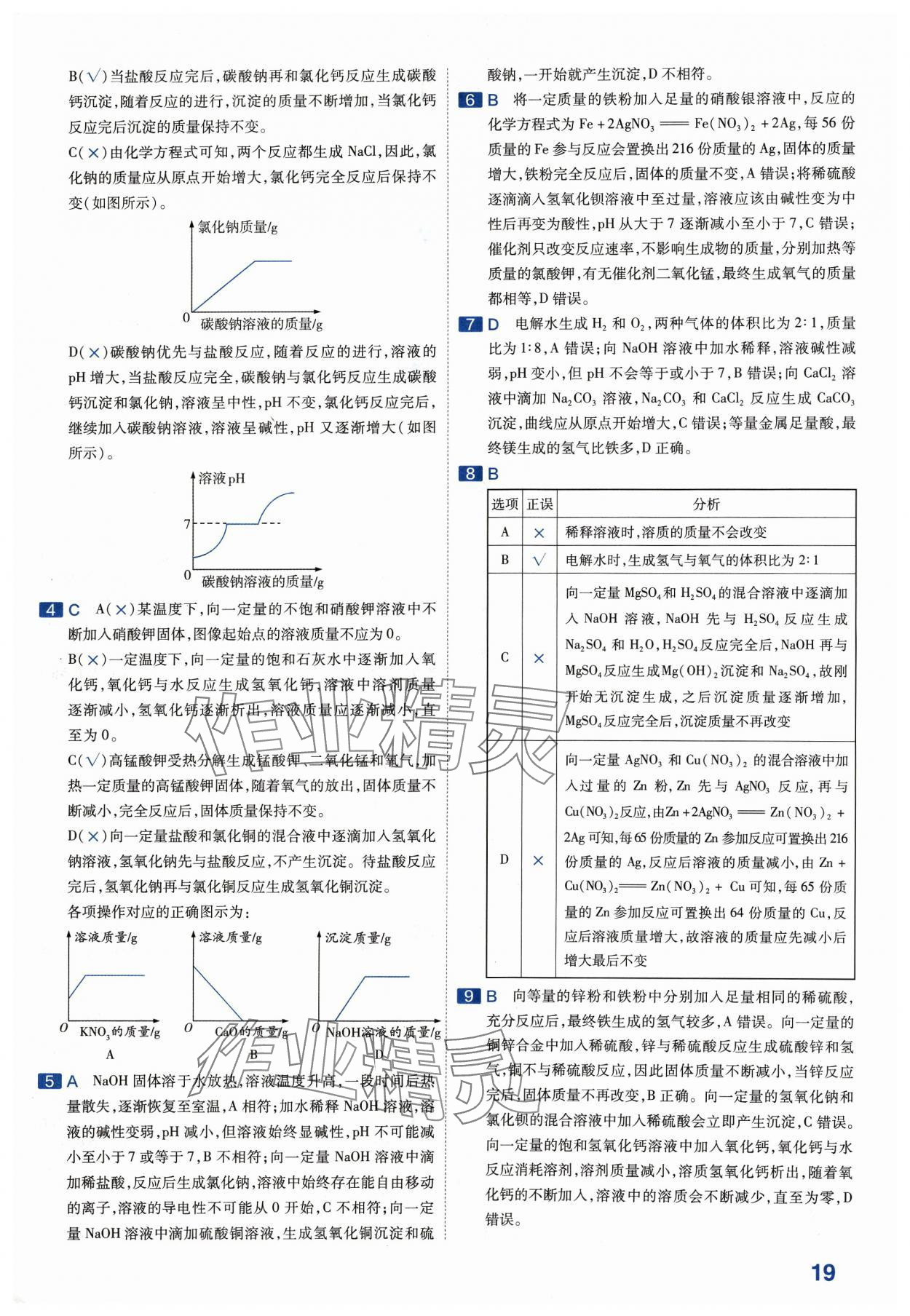 2024年金考卷中考45套匯編化學(xué)河南專版紫色封面 參考答案第19頁