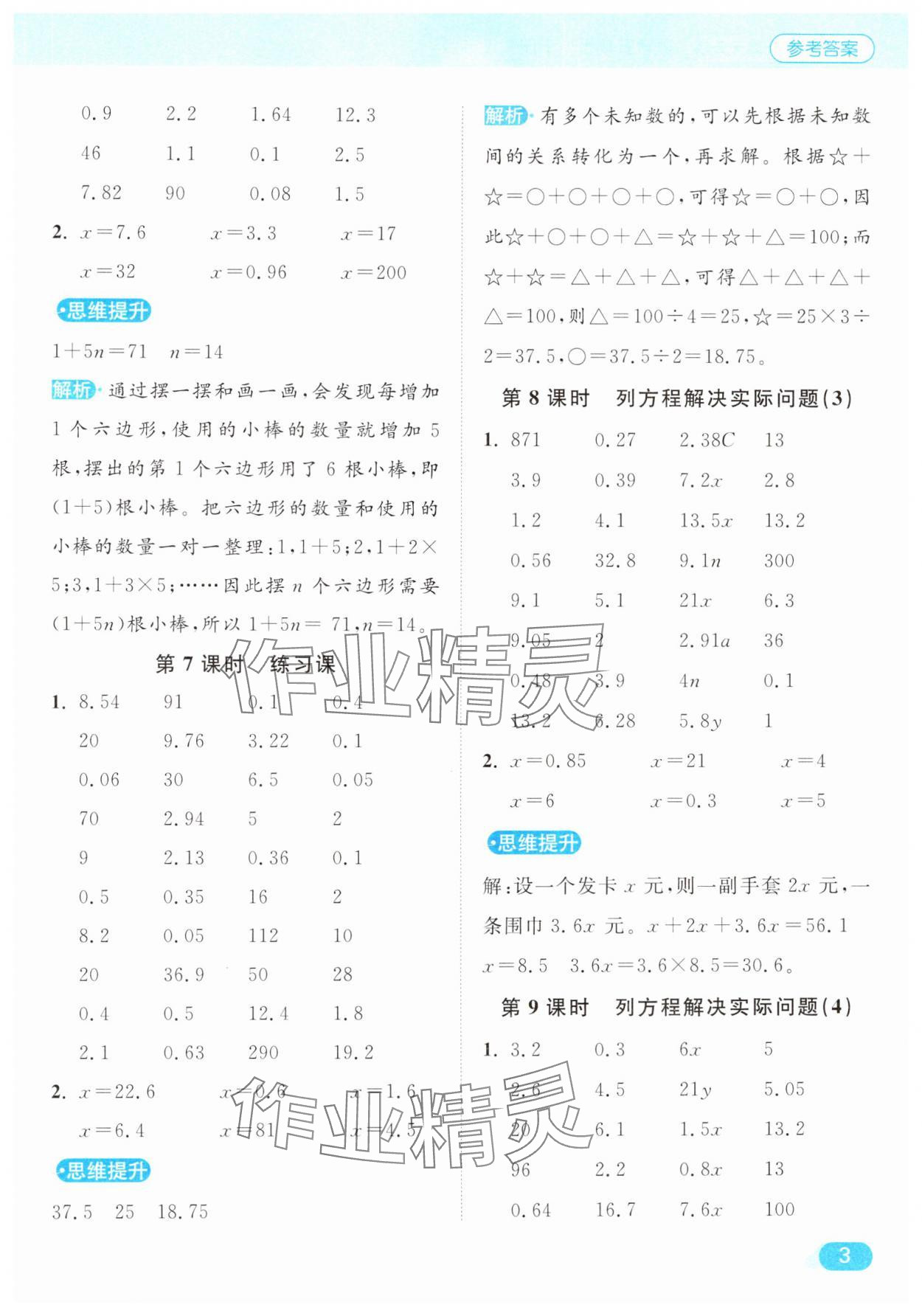 2025年亮點(diǎn)給力計(jì)算天天練五年級數(shù)學(xué)下冊蘇教版 第3頁